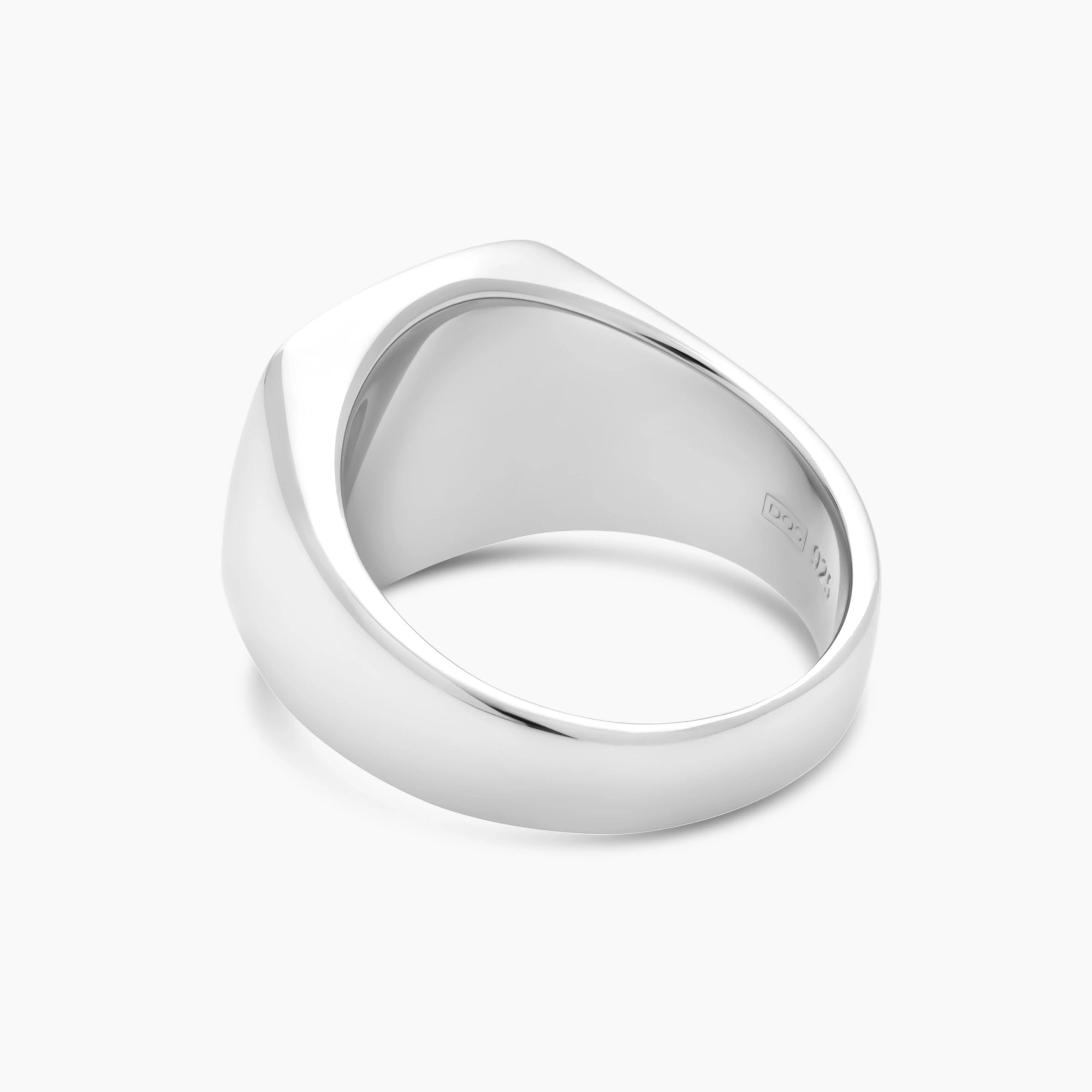 Apatite Signet Ring 17mm Sterling Silver - Back