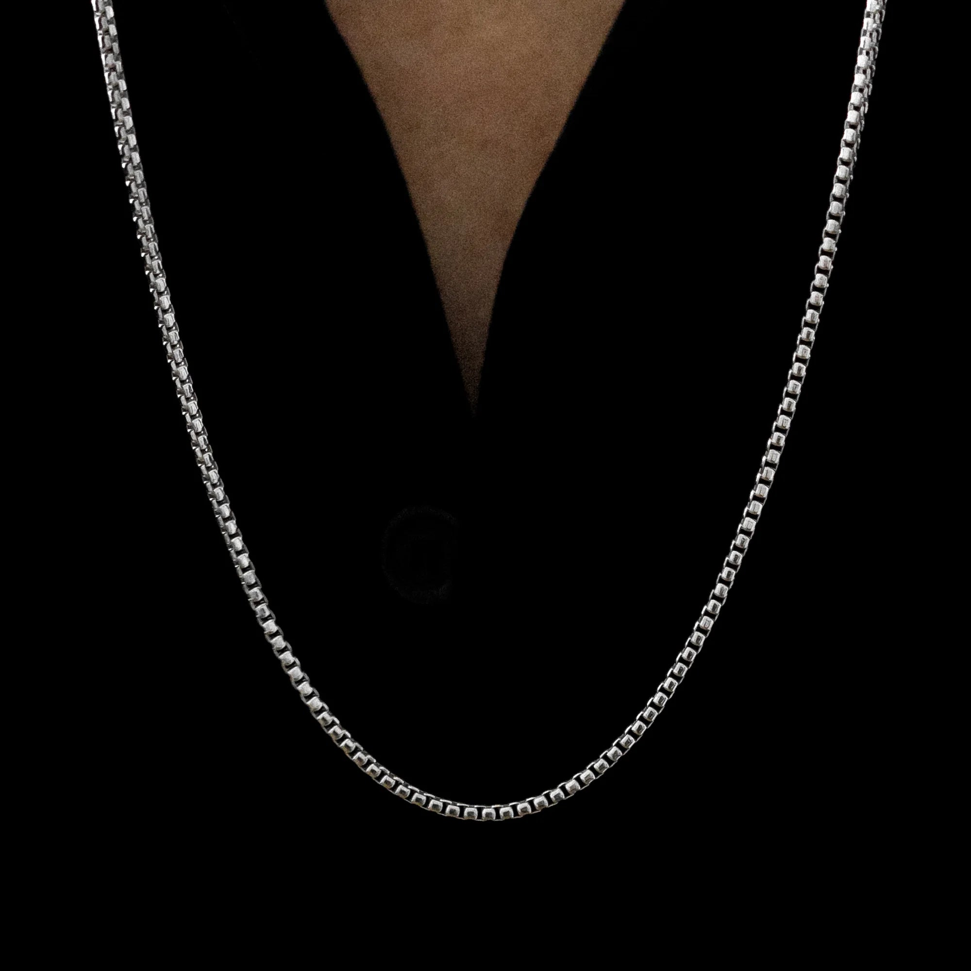 Box Chain 3mm Sterling Silver