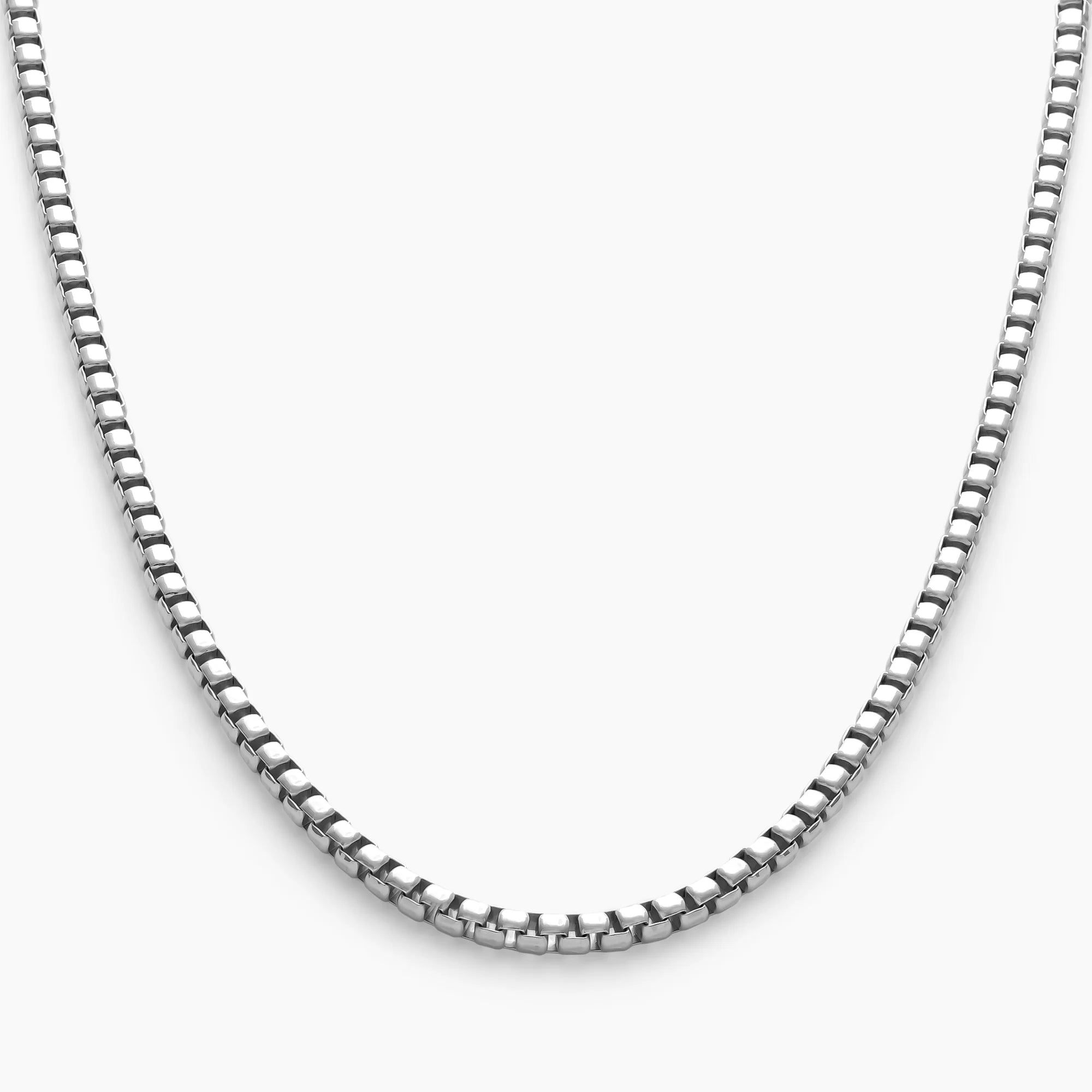 Box Chain 3mm in 925 Sterling Silver