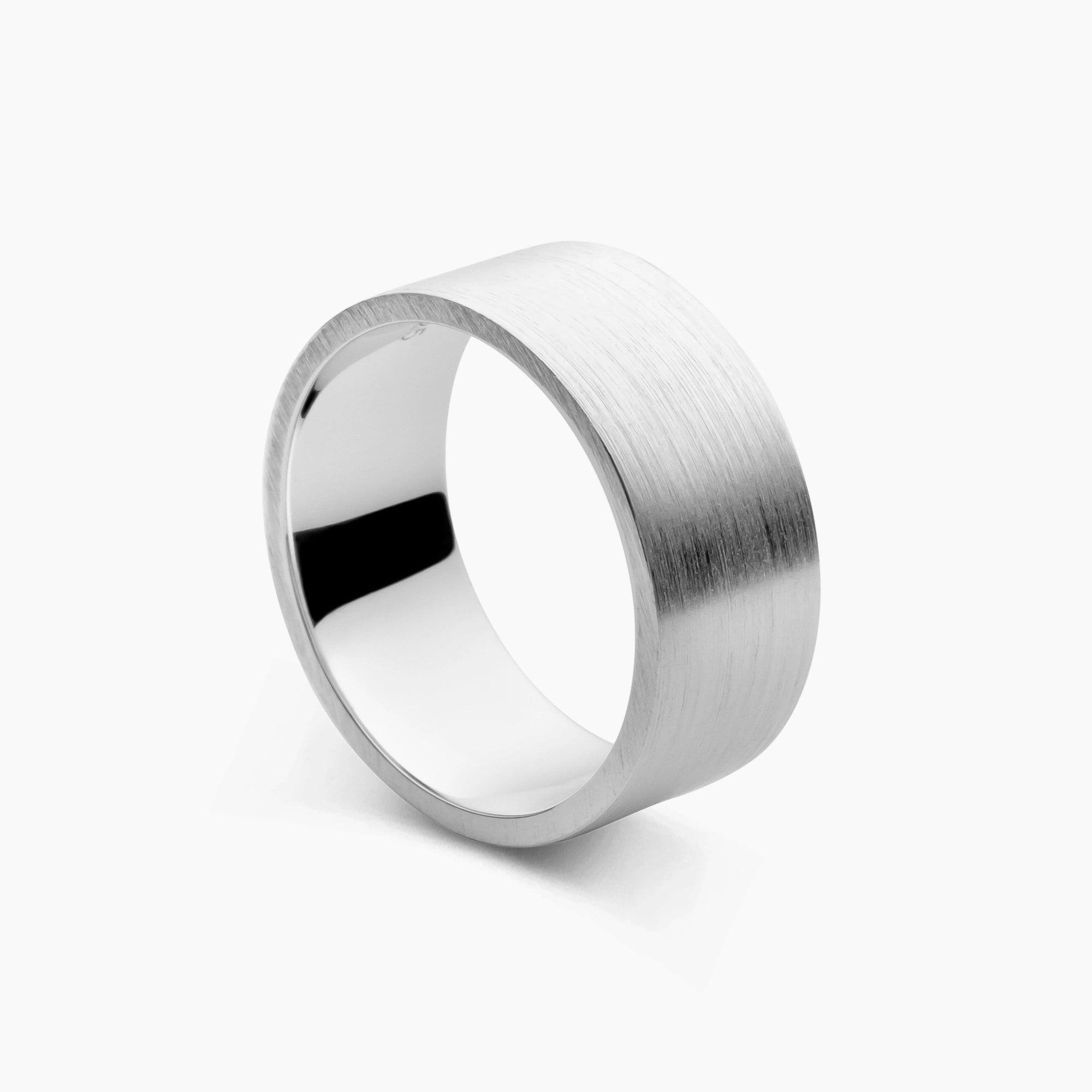 Brushed 10mm Ring Sterling Silver