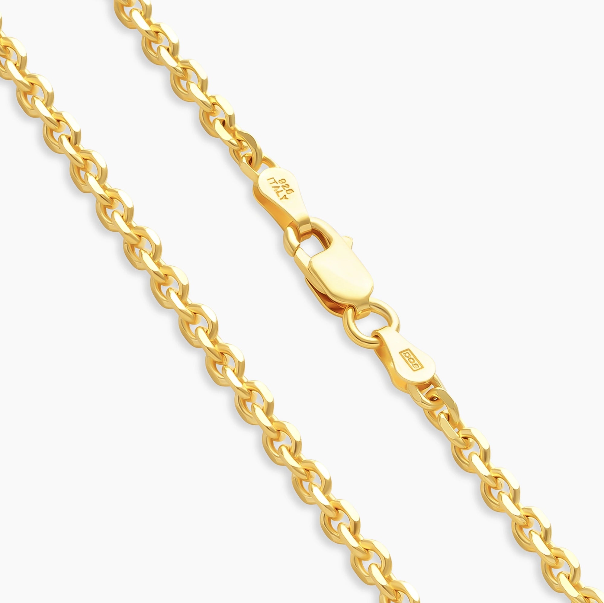 Lobster Clasp on 2mm Gold Cable Chain