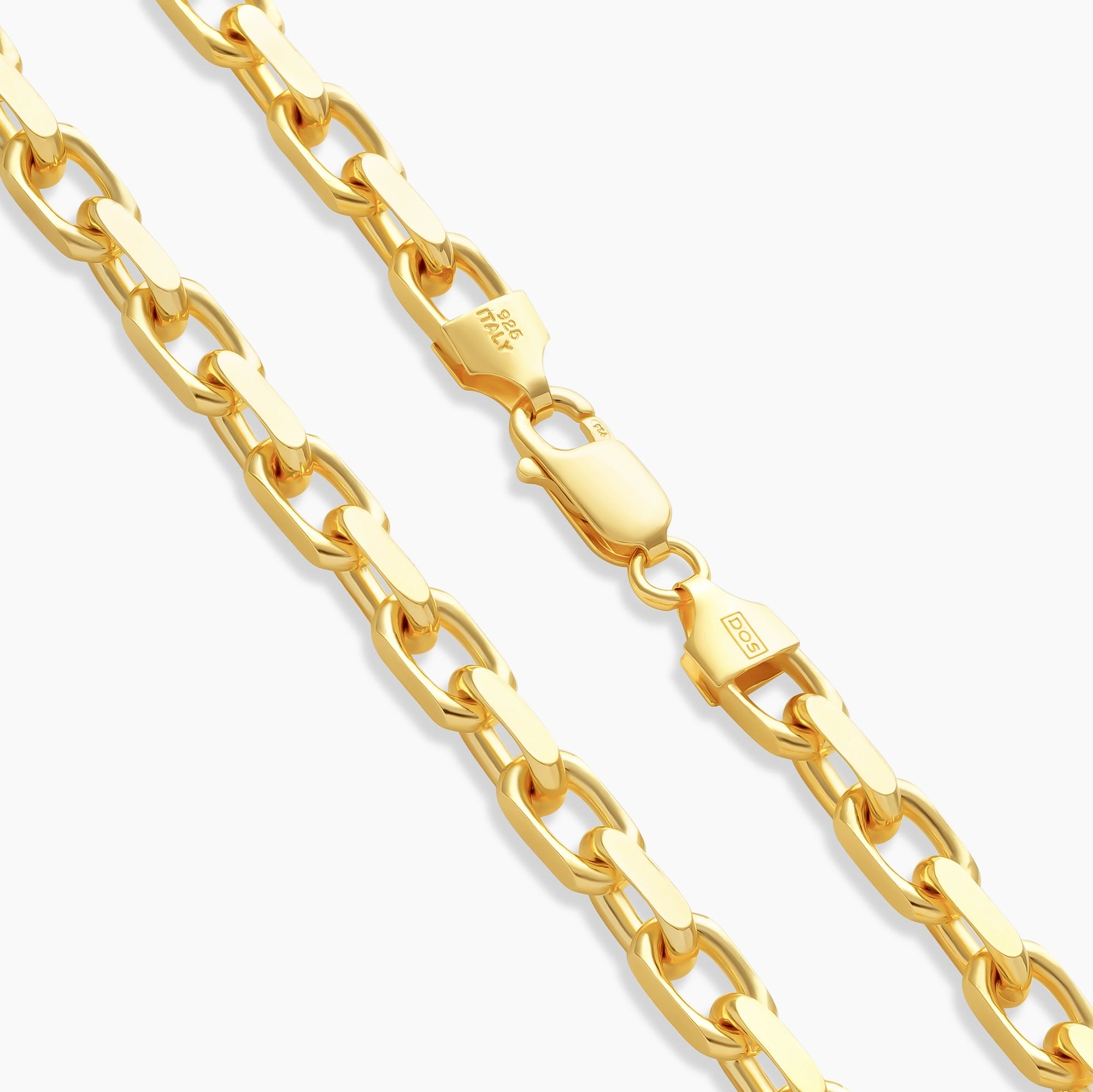 Lobster Clasp on 6mm Gold Cable Chain