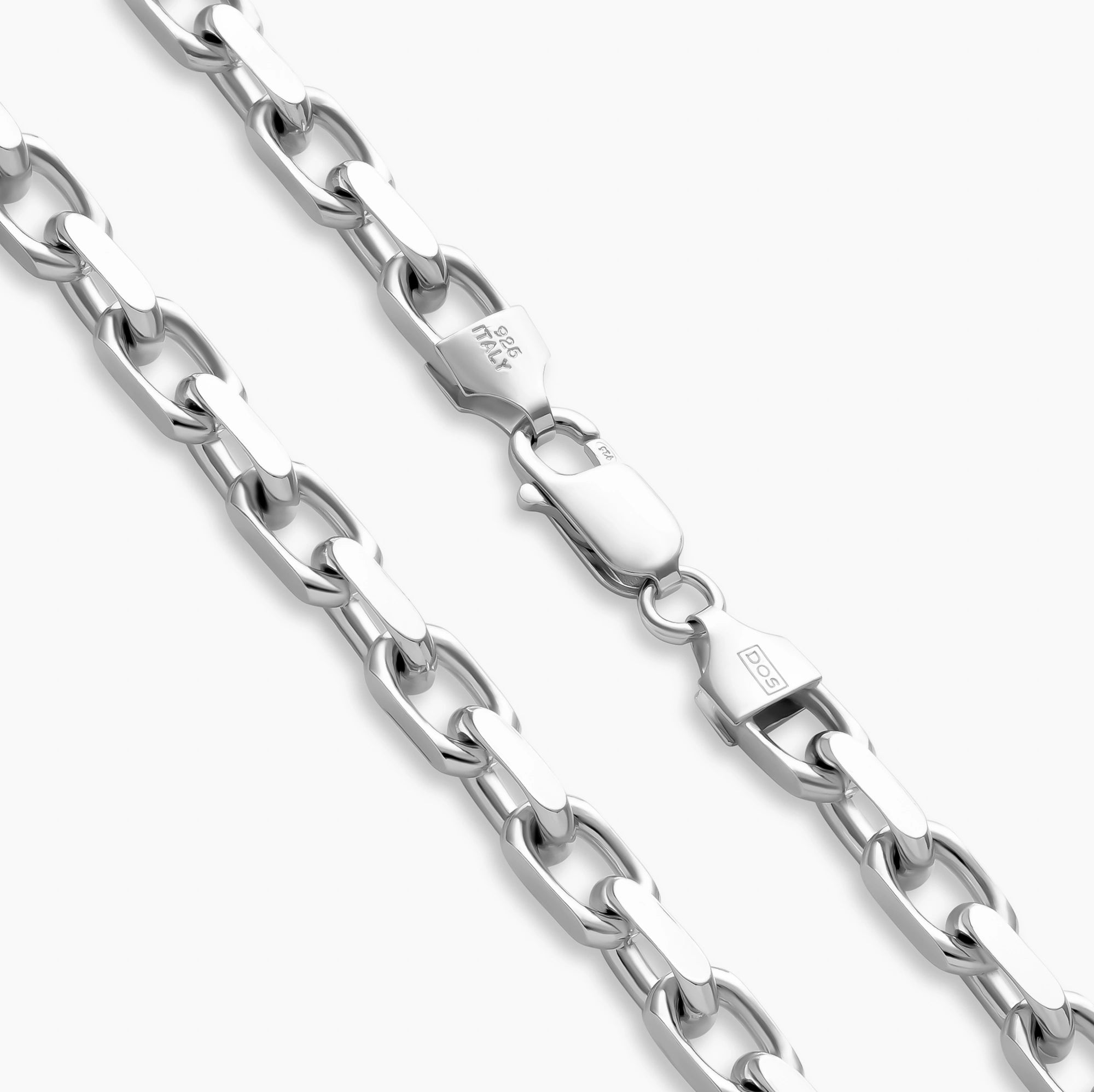 Lobster Clasp on 6mm Sterling Silver Cable Chain