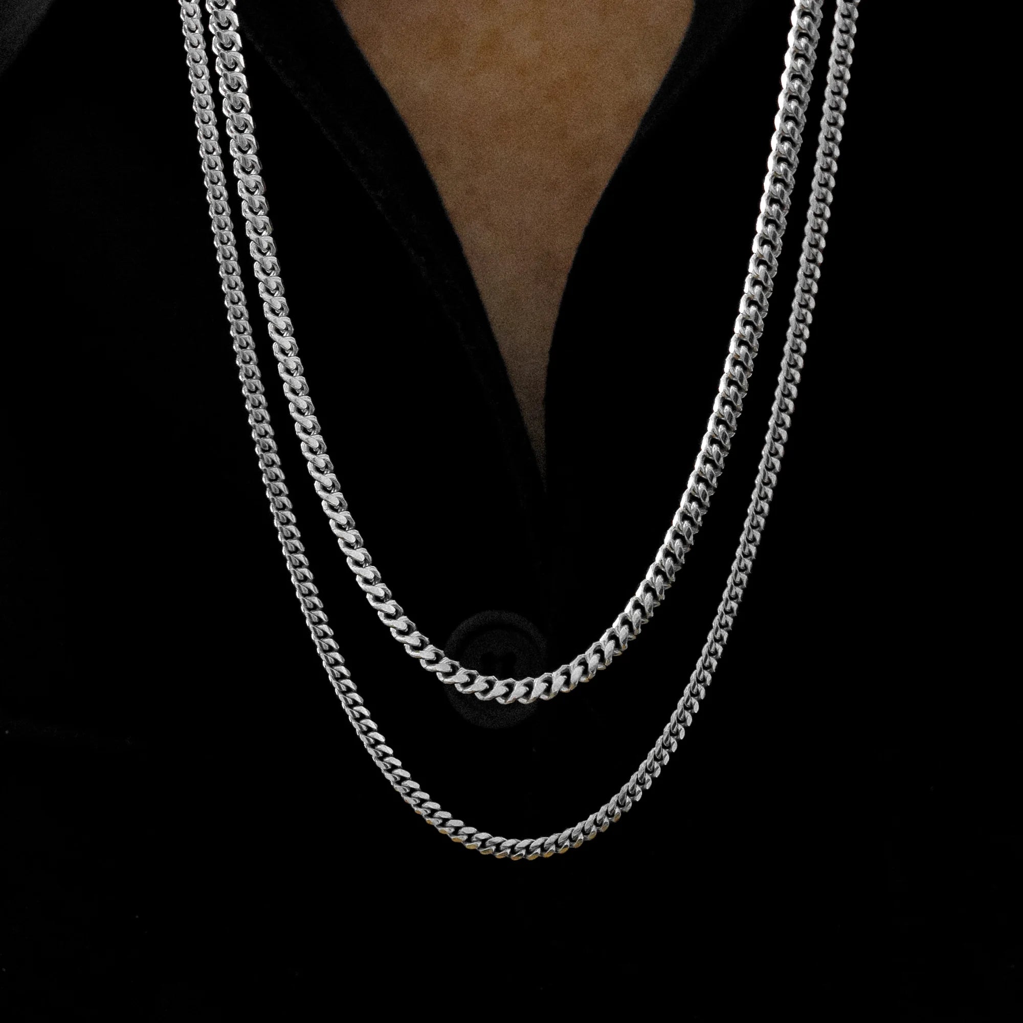 Cuban Chain Stack Sterling Silver