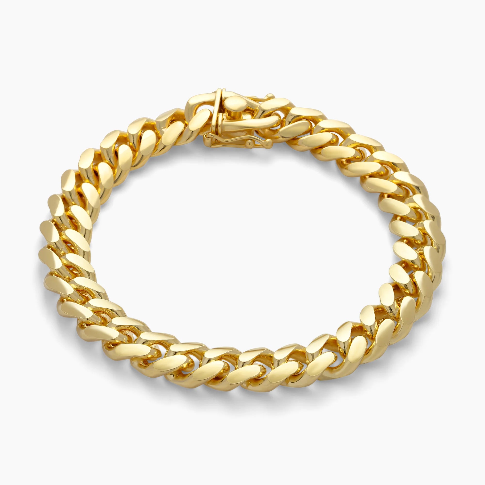 Cuban Link Bracelet 10mm in 18k Gold Vermeil