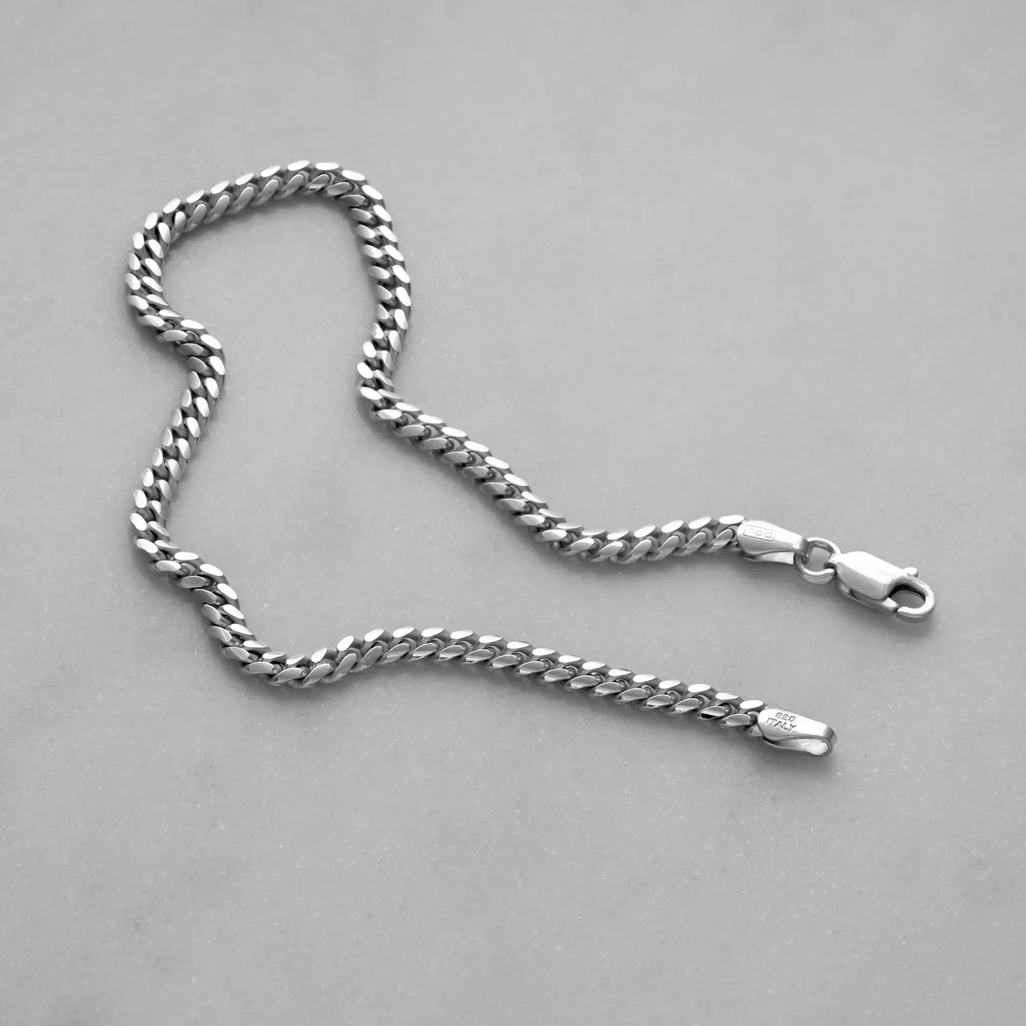 3mm Silver Cuban Link Bracelet