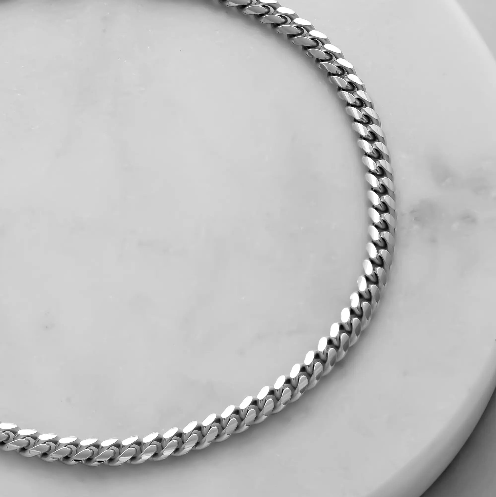 3mm Silver Cuban Links