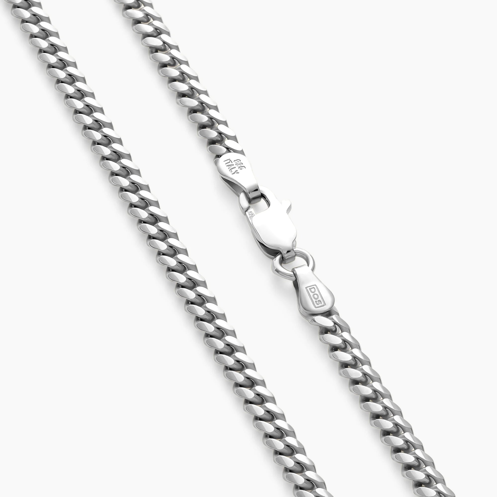 Clasp on the 3mm Silver Cuban Chain