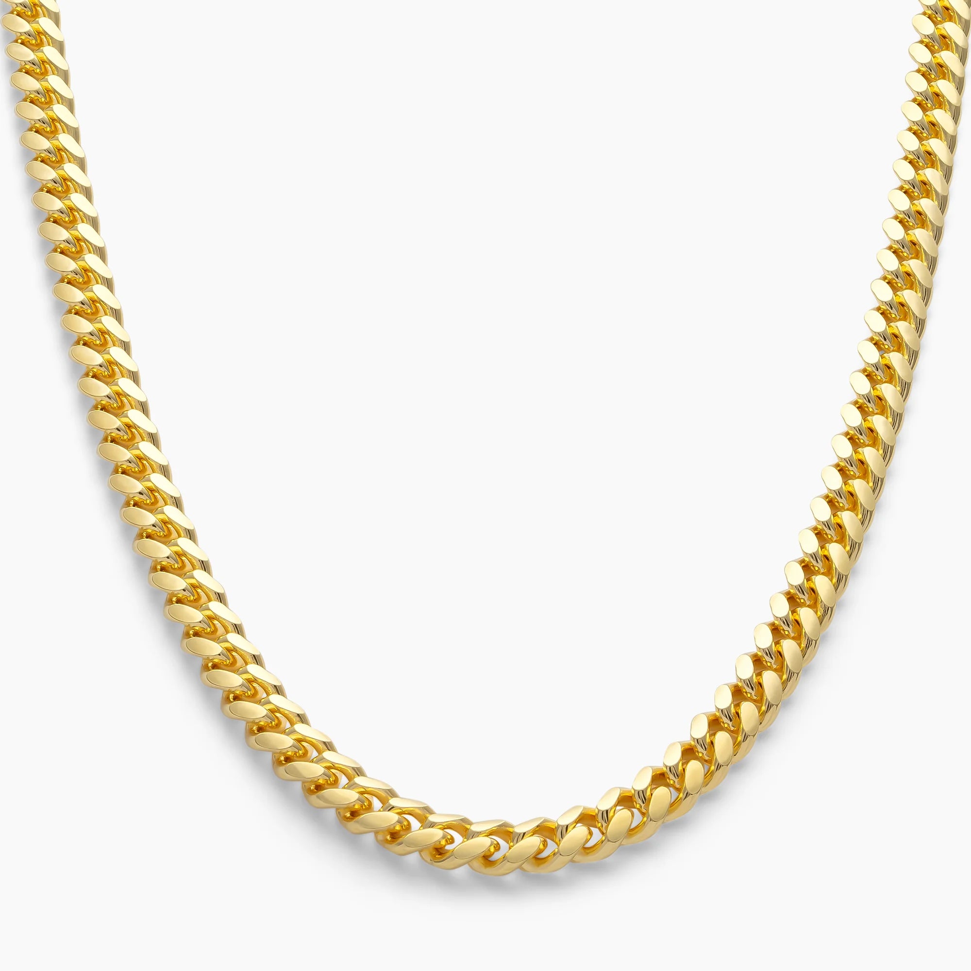 Cuban Link Chain 7mm in 18k Gold Vermeil