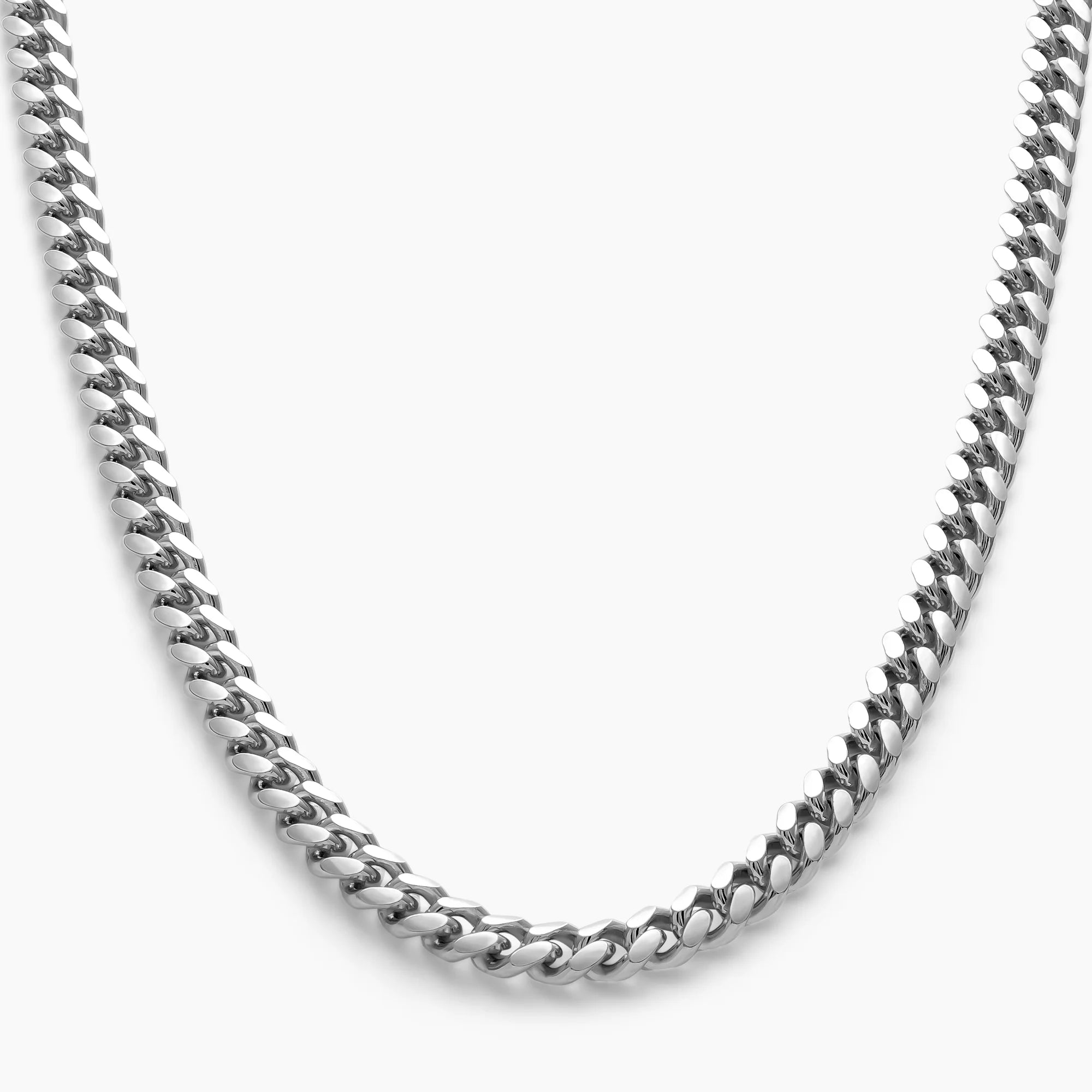Cuban Link Chain 7mm in 925 Sterling Silver