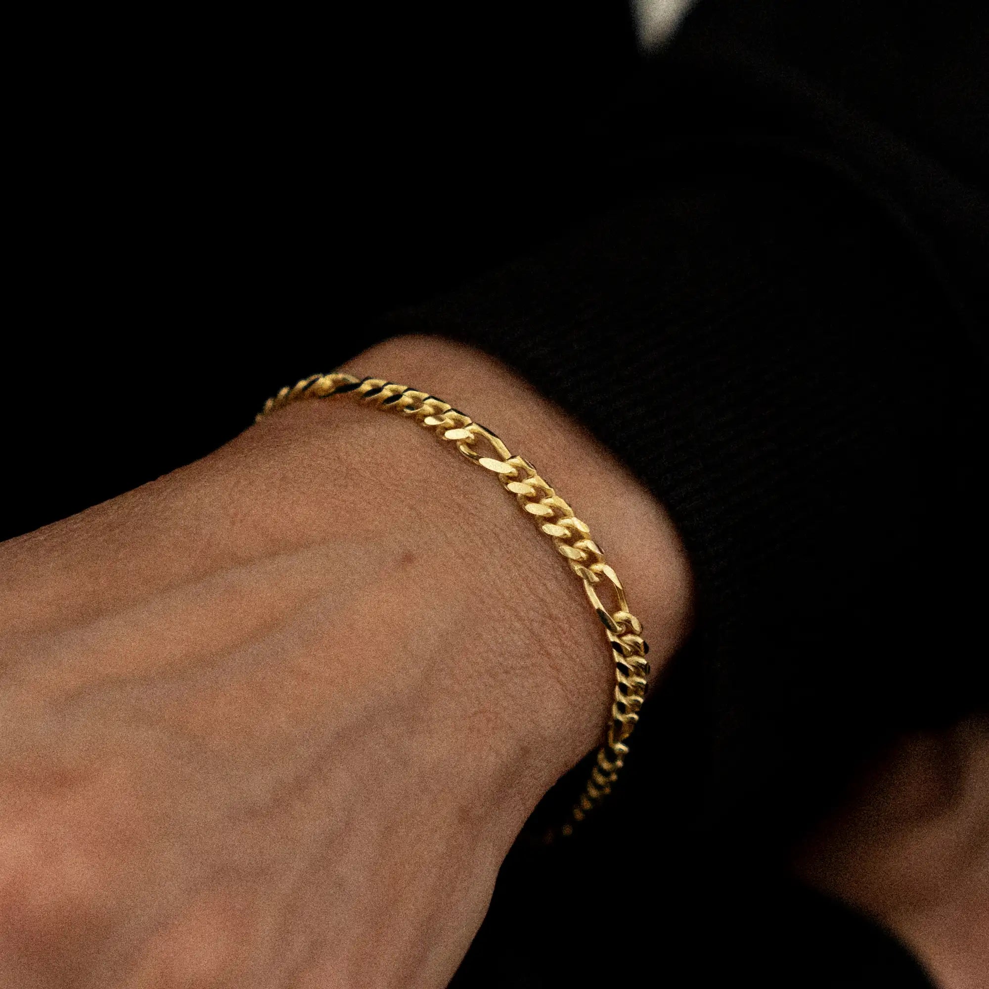 Figaro Bracelet 5mm Gold