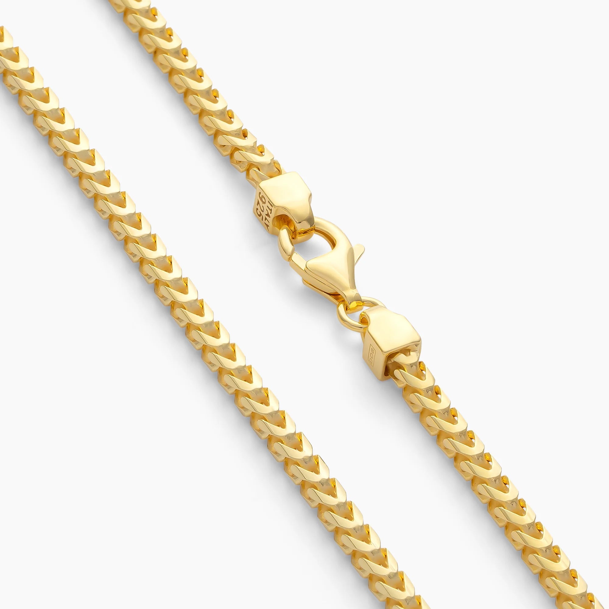 Clasp on the 3mm Franco Gold Chain