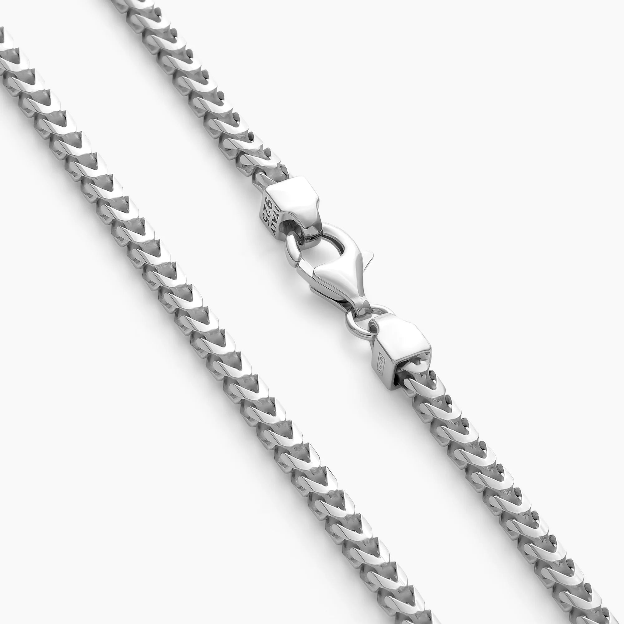 Clasp on the 3mm Franco Silver Chain