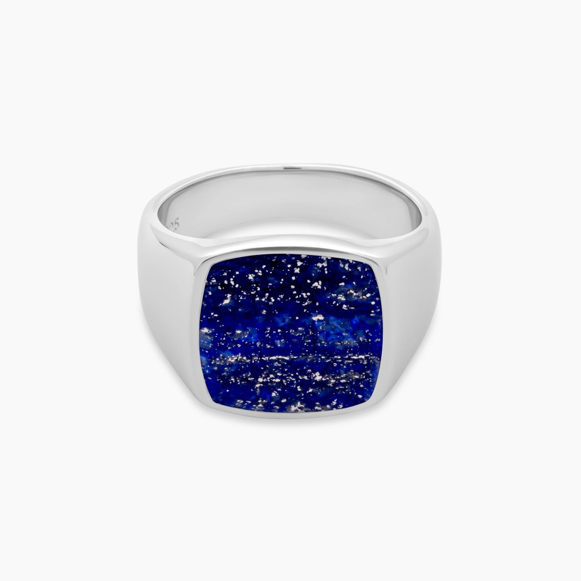 Lapis Lazuli Signet Ring 17mm Sterling Silver
