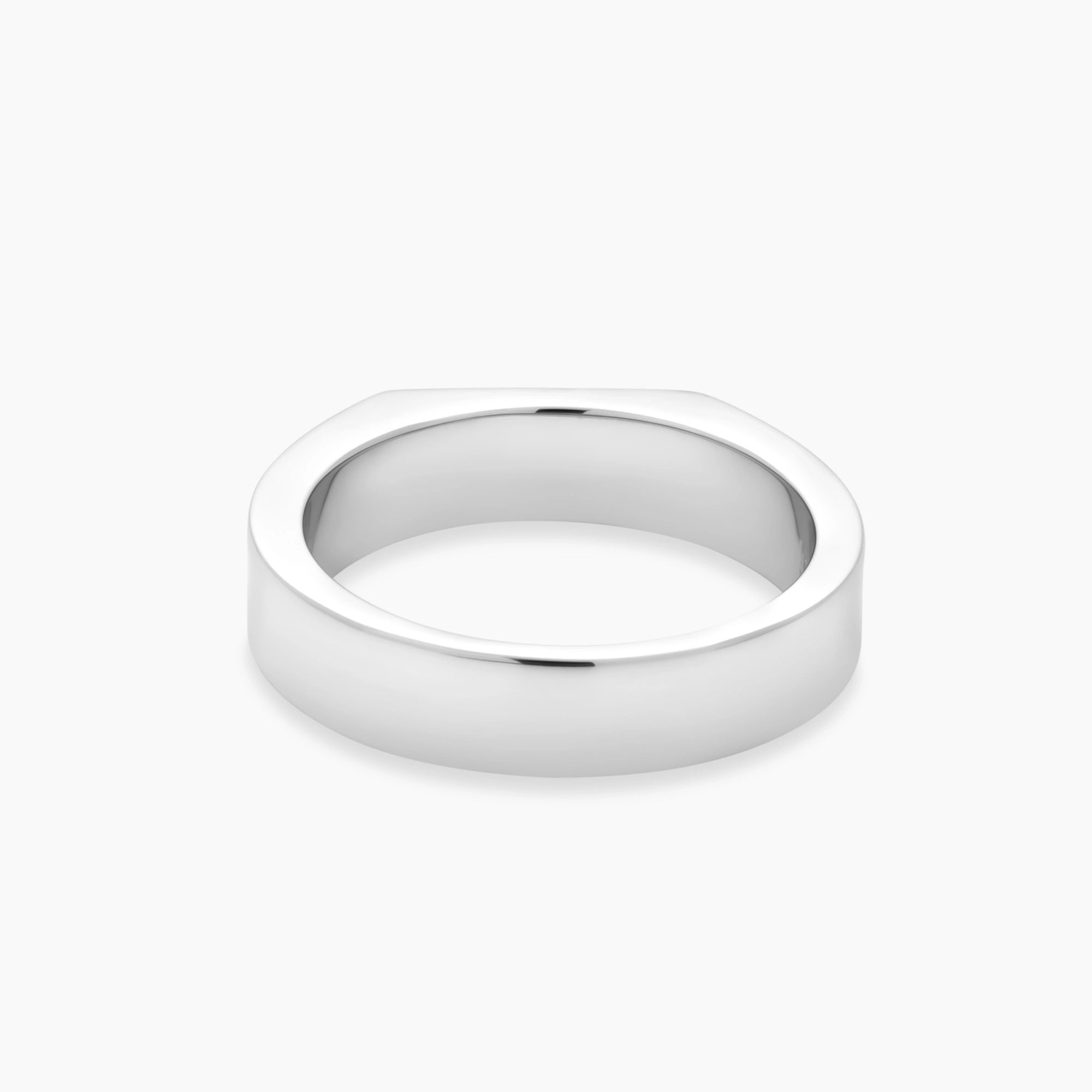 Mini Howlite Signet Ring Sterling Silver - Back