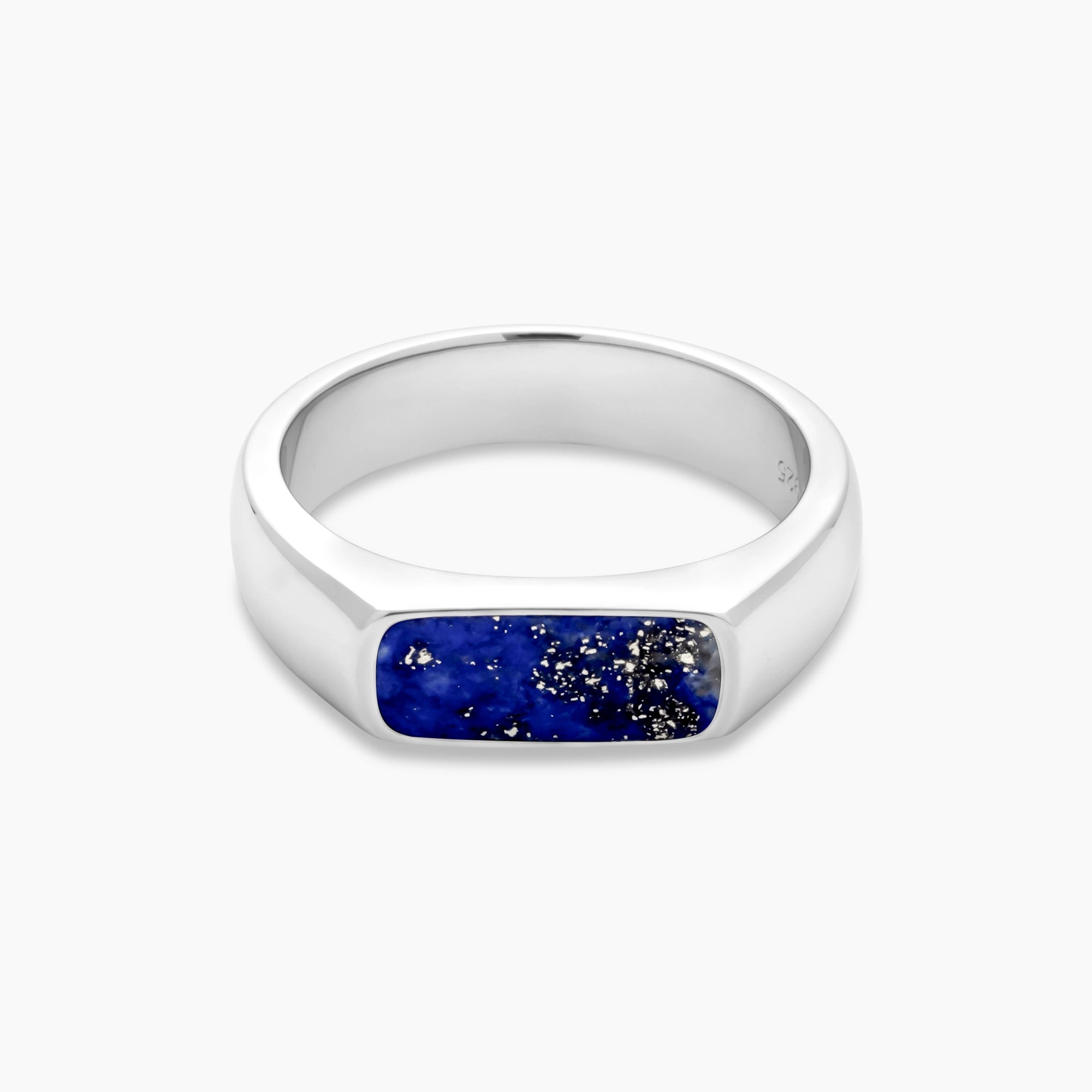 Mini Lapis Lazuli Signet Ring Sterling Silver