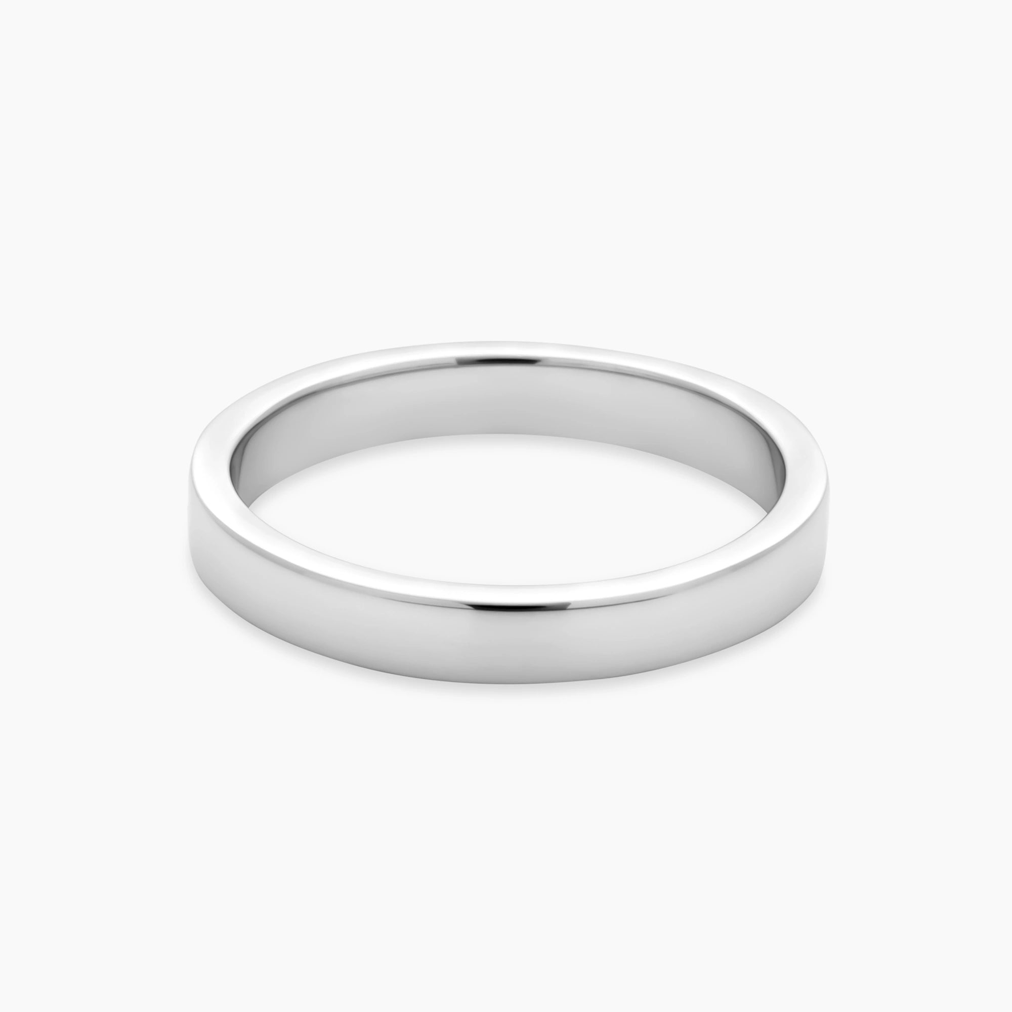 Polished 4mm Ring Sterling Silver - Front