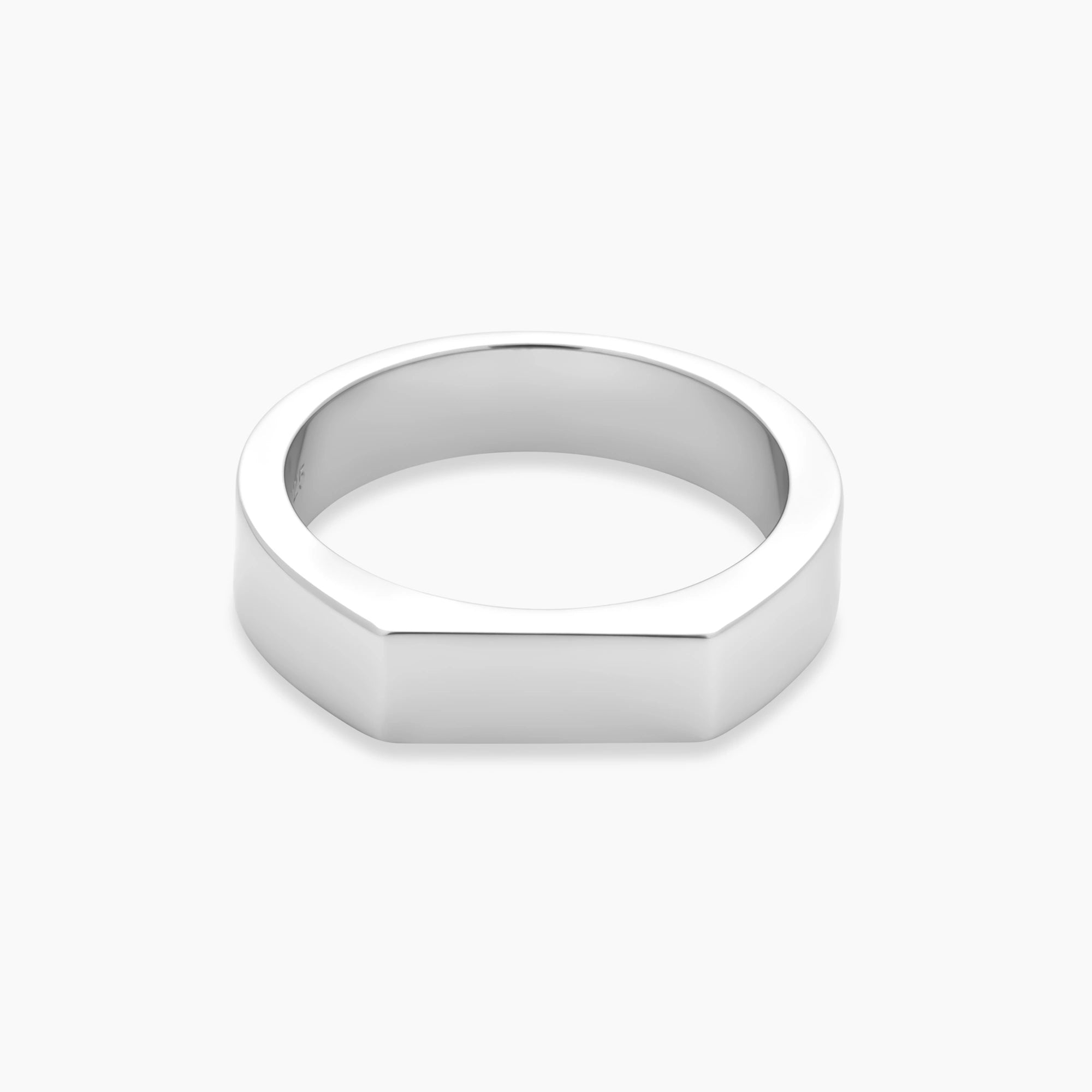 Polished Mini Signet Ring Sterling Silver