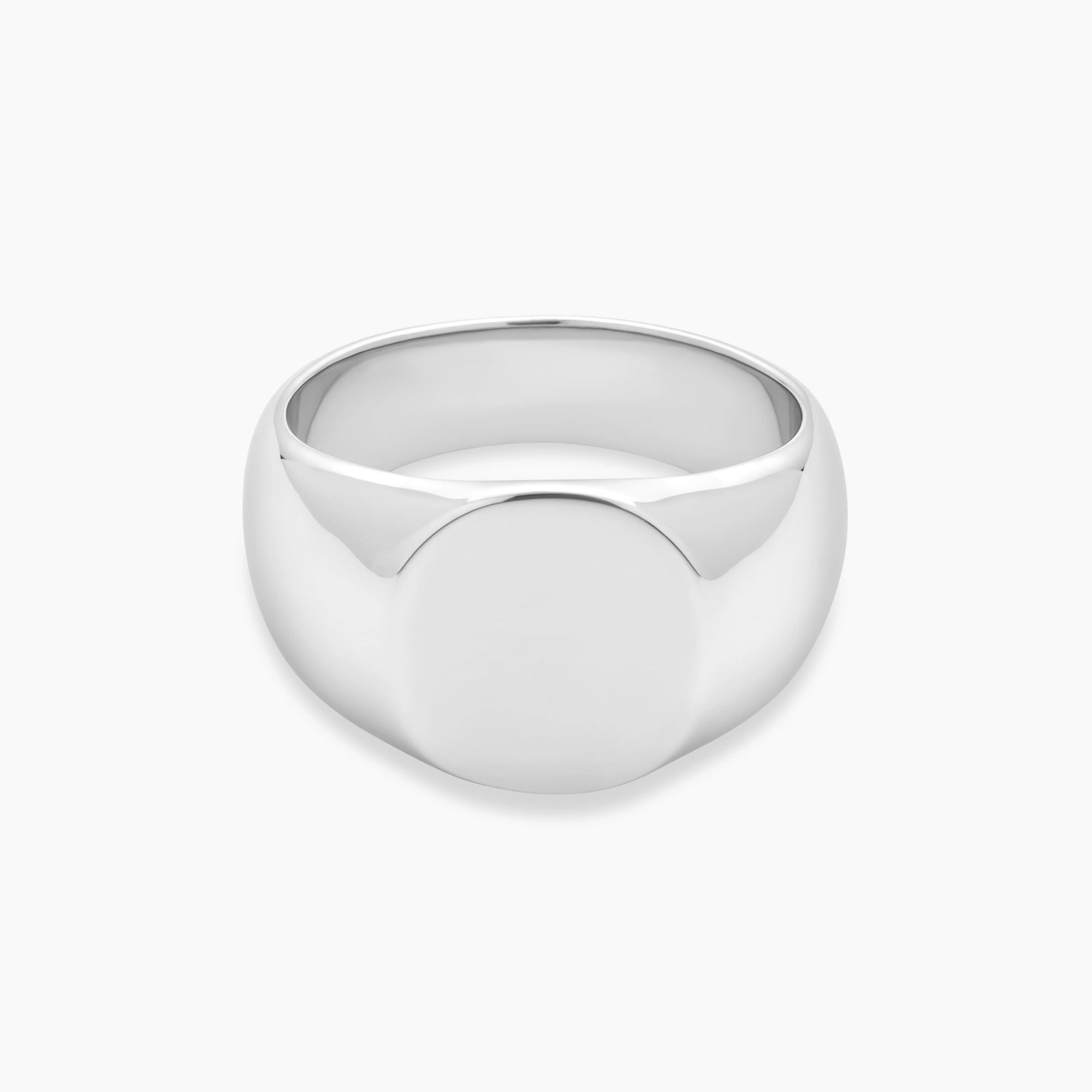 Polished Oval Signet Ring Sterling Silver