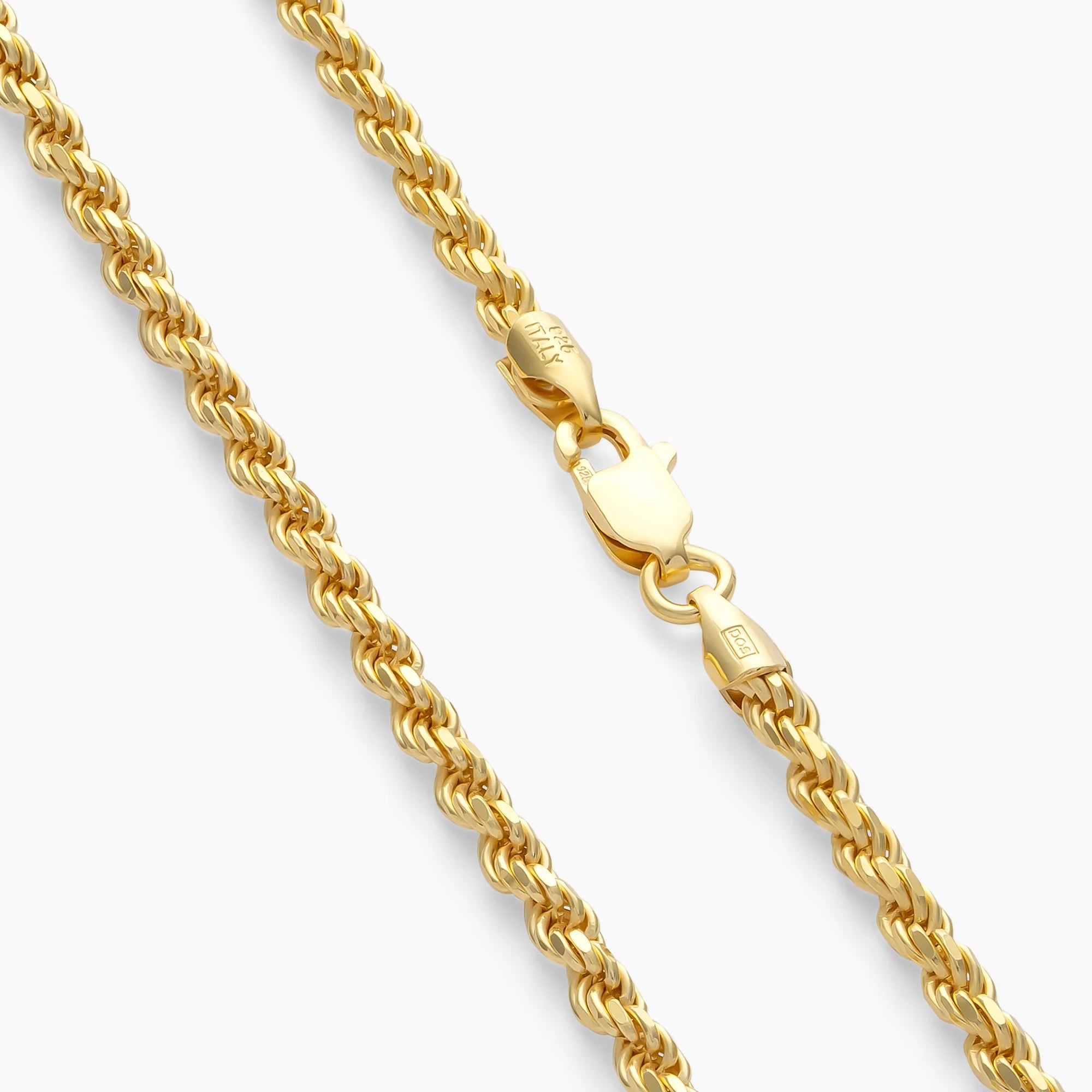 Clasp on the 2.5mm Rope Gold Chain