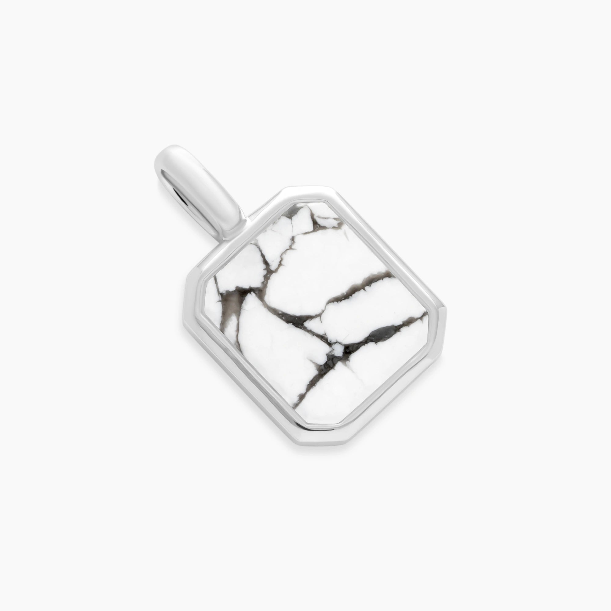 Sterling Silver Howlite Pendant