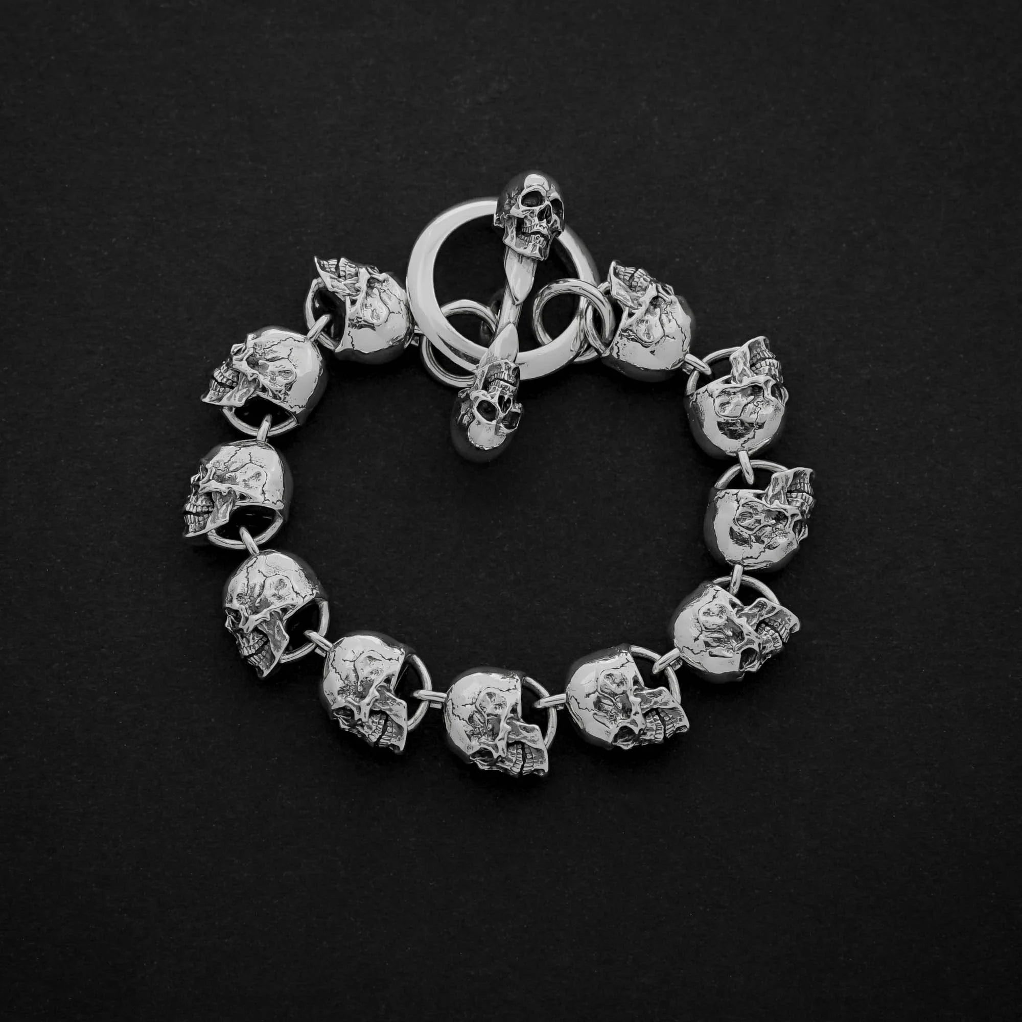 Anatomical Skull Bracelet 925 Sterling Silver