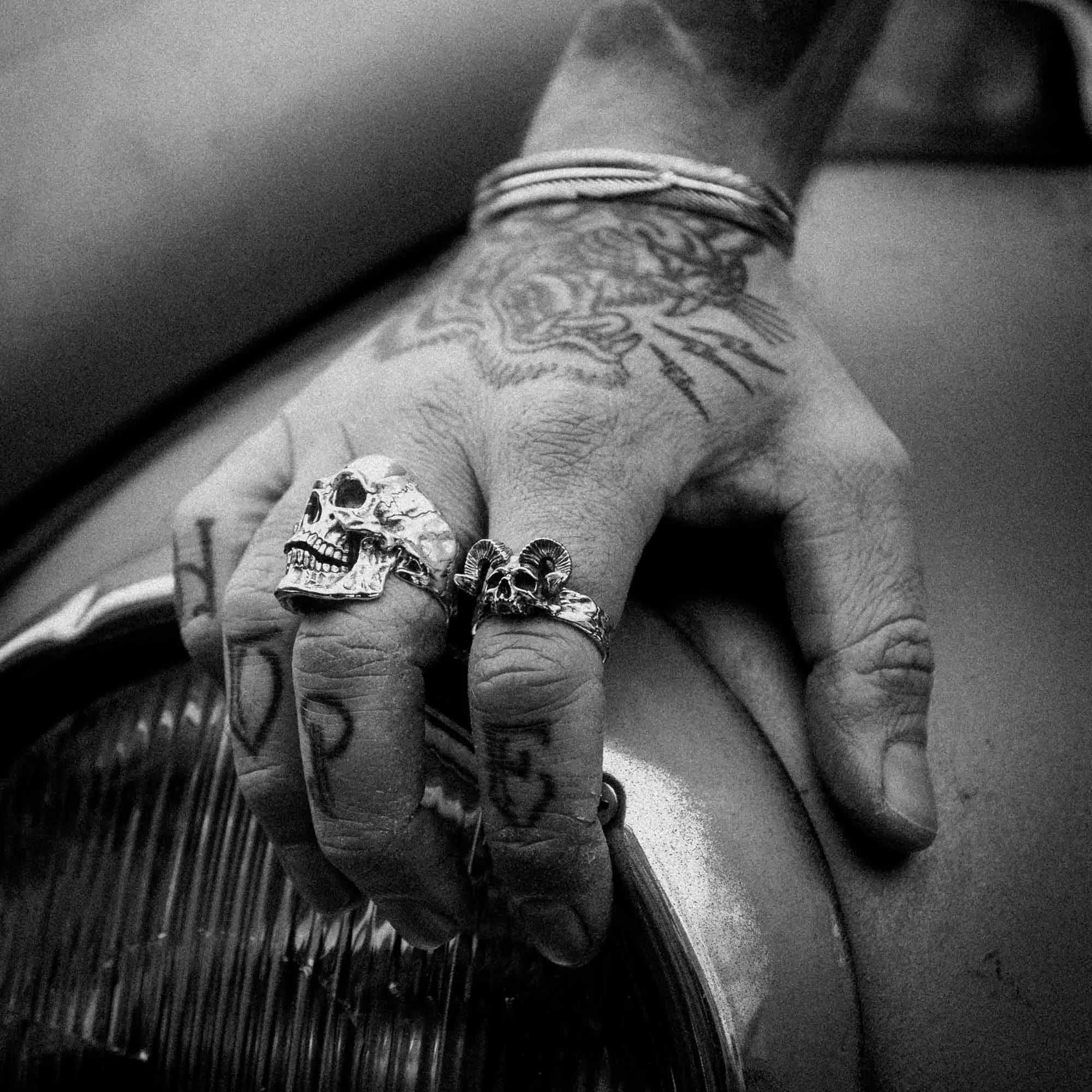 Anatomical Skull Ring 925 Sterling Silver