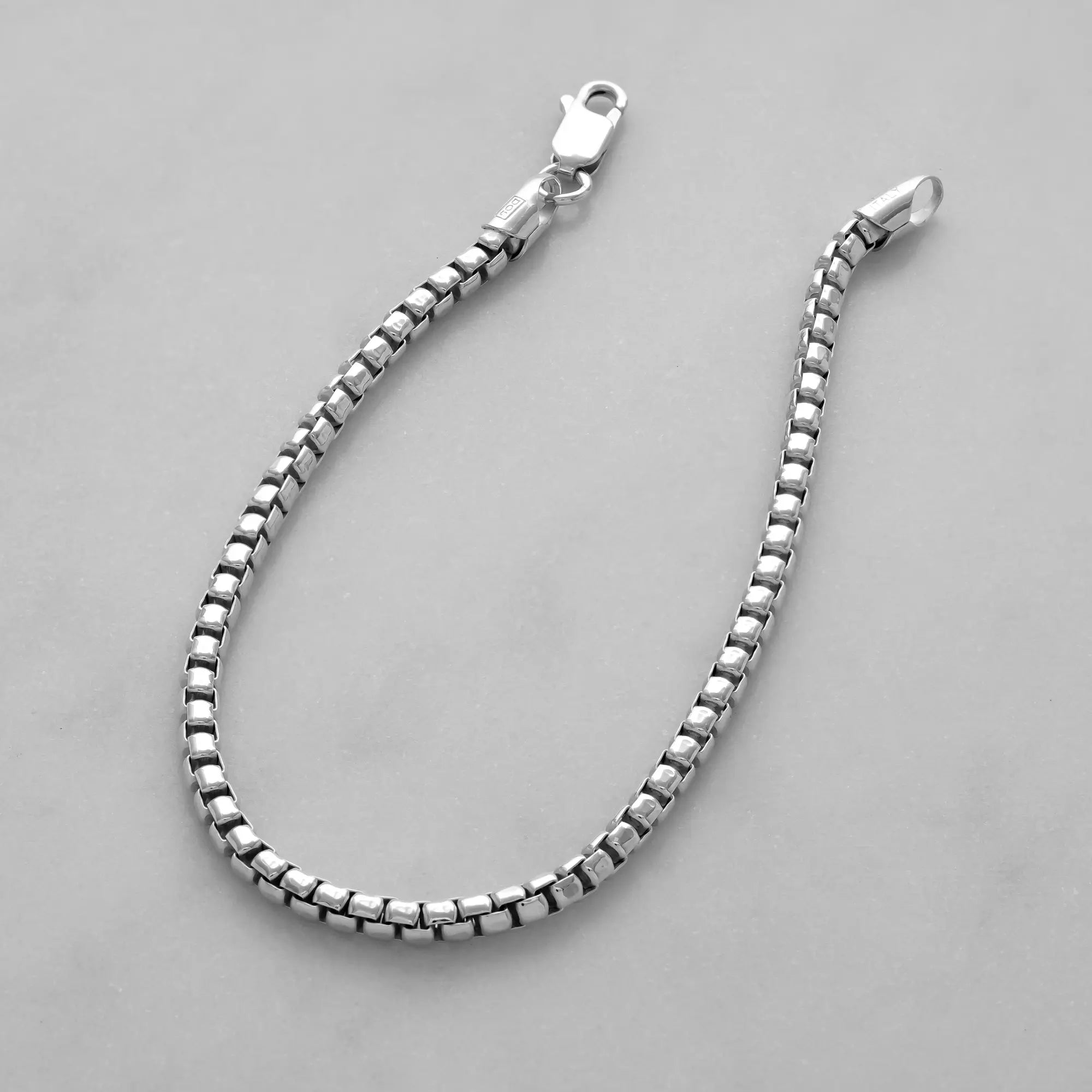 3mm Silver Box Bracelet