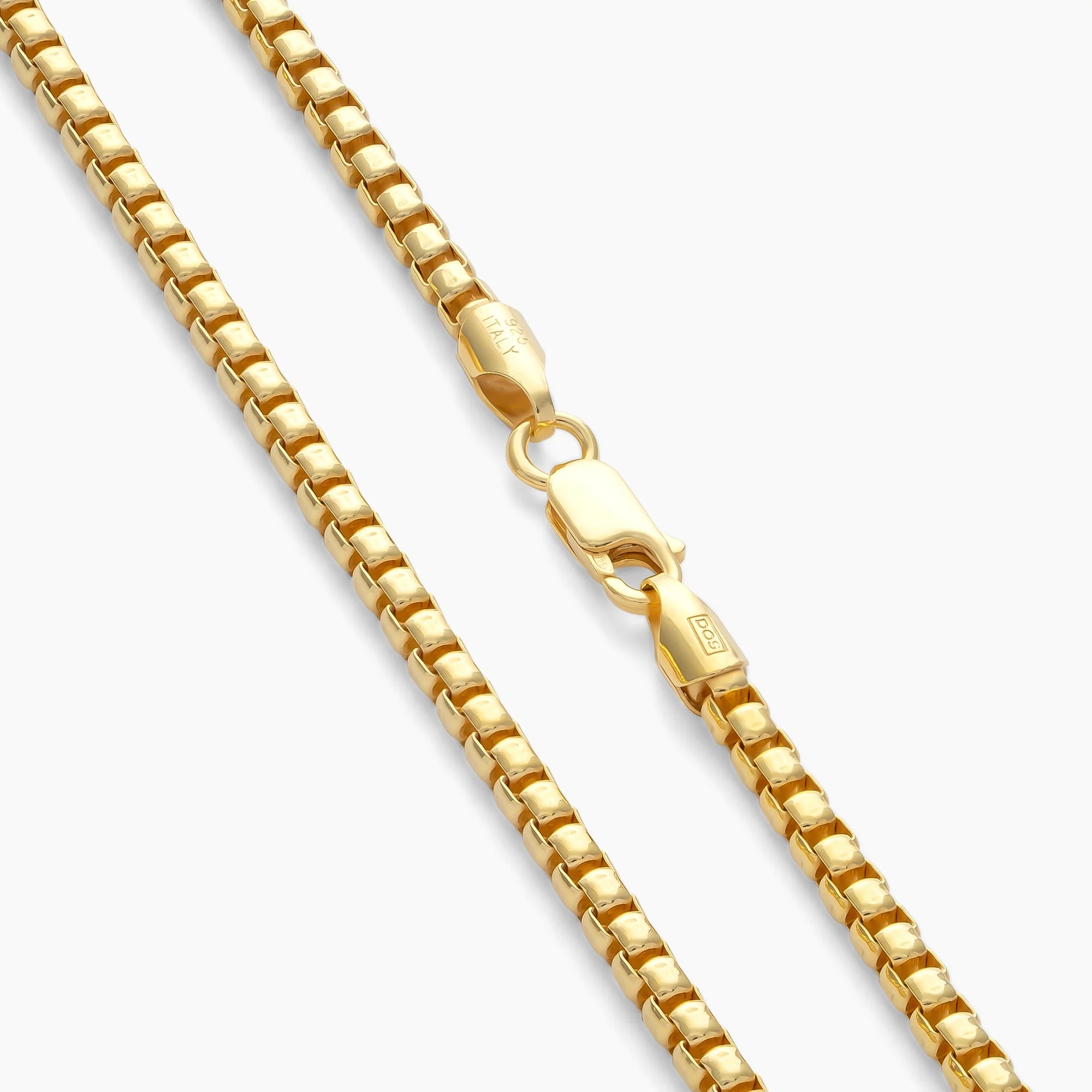 Lobster clasp 3mm Gold Box Chain