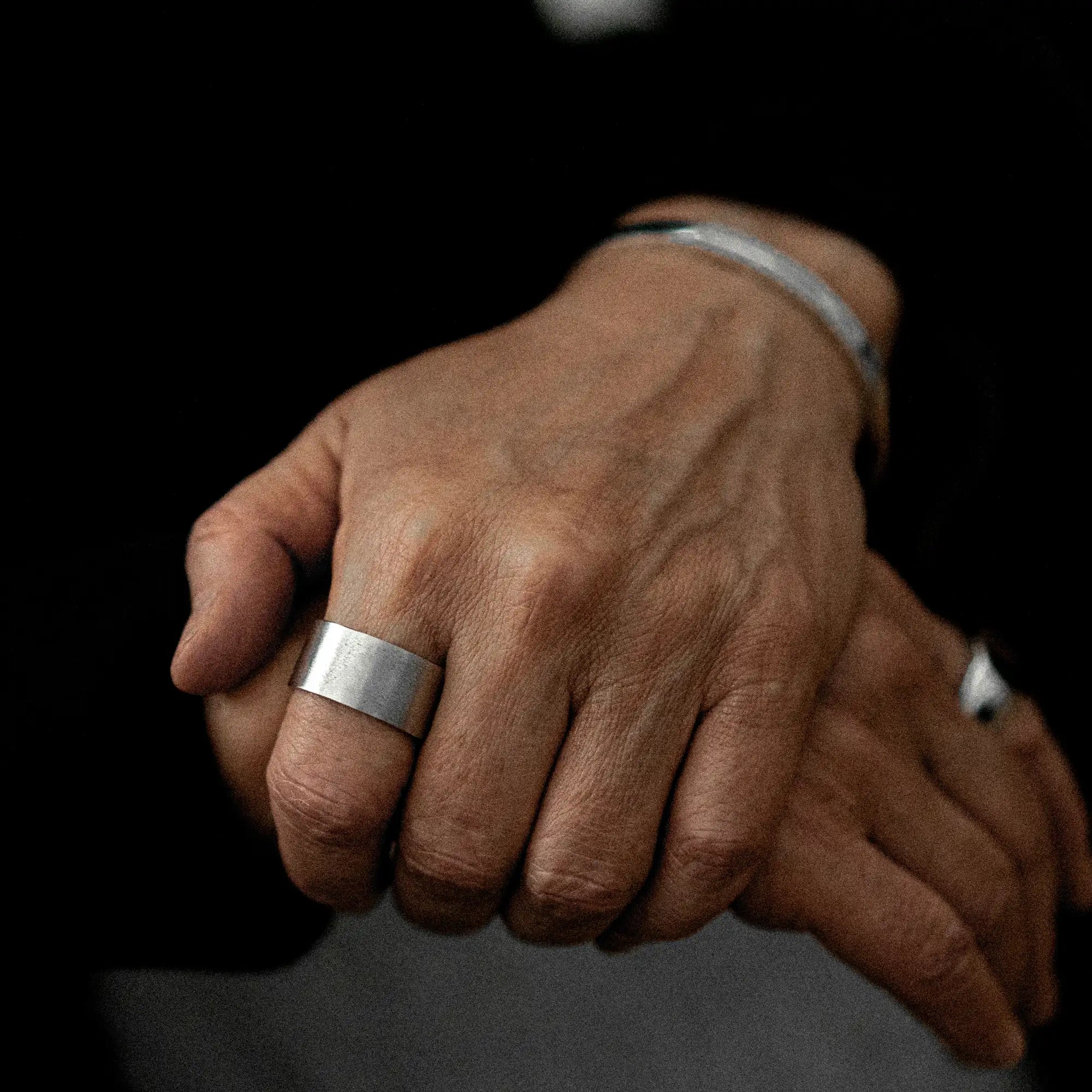 Brushed 12mm Ring 925 Sterling Silver