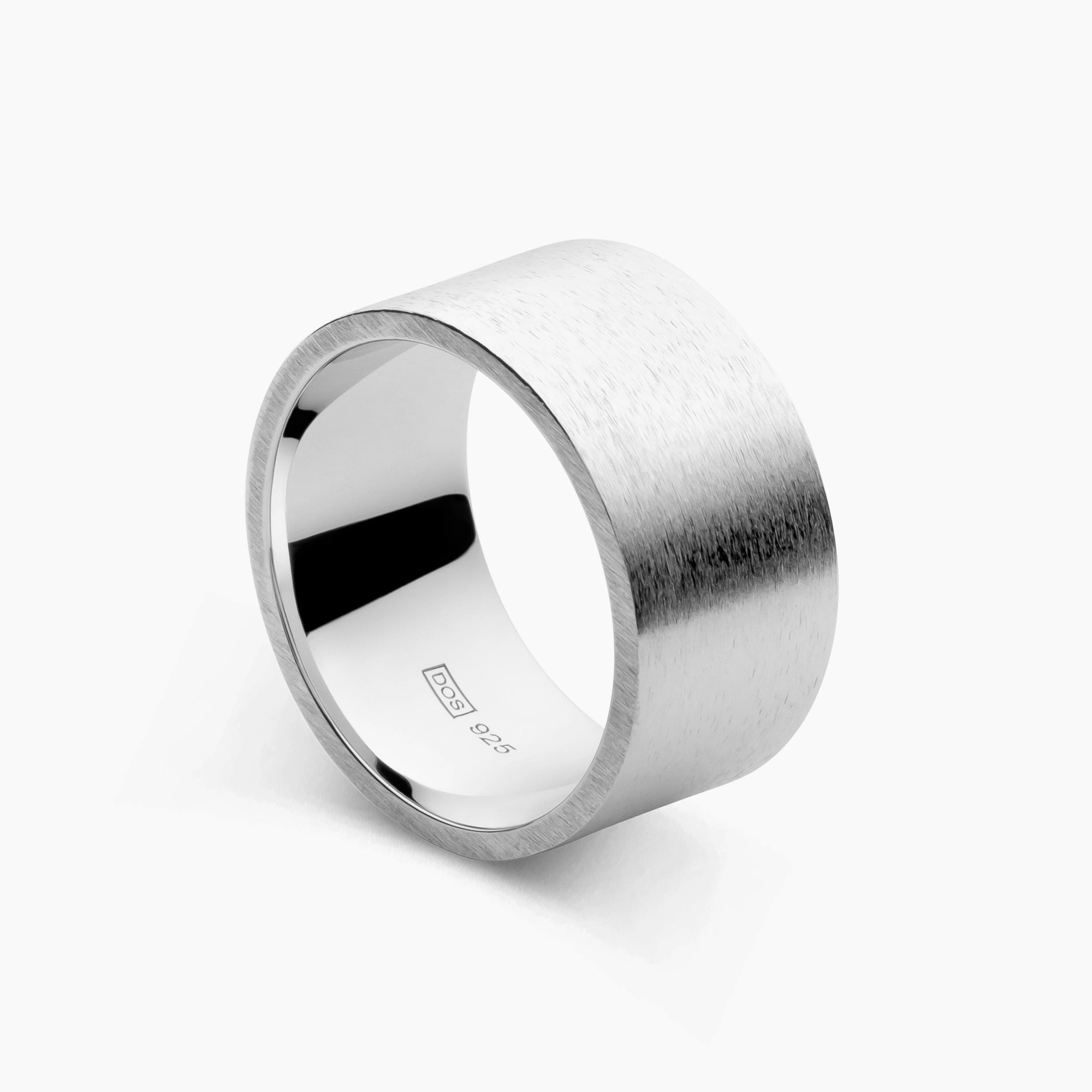 Brushed 12mm Ring Sterling Silver