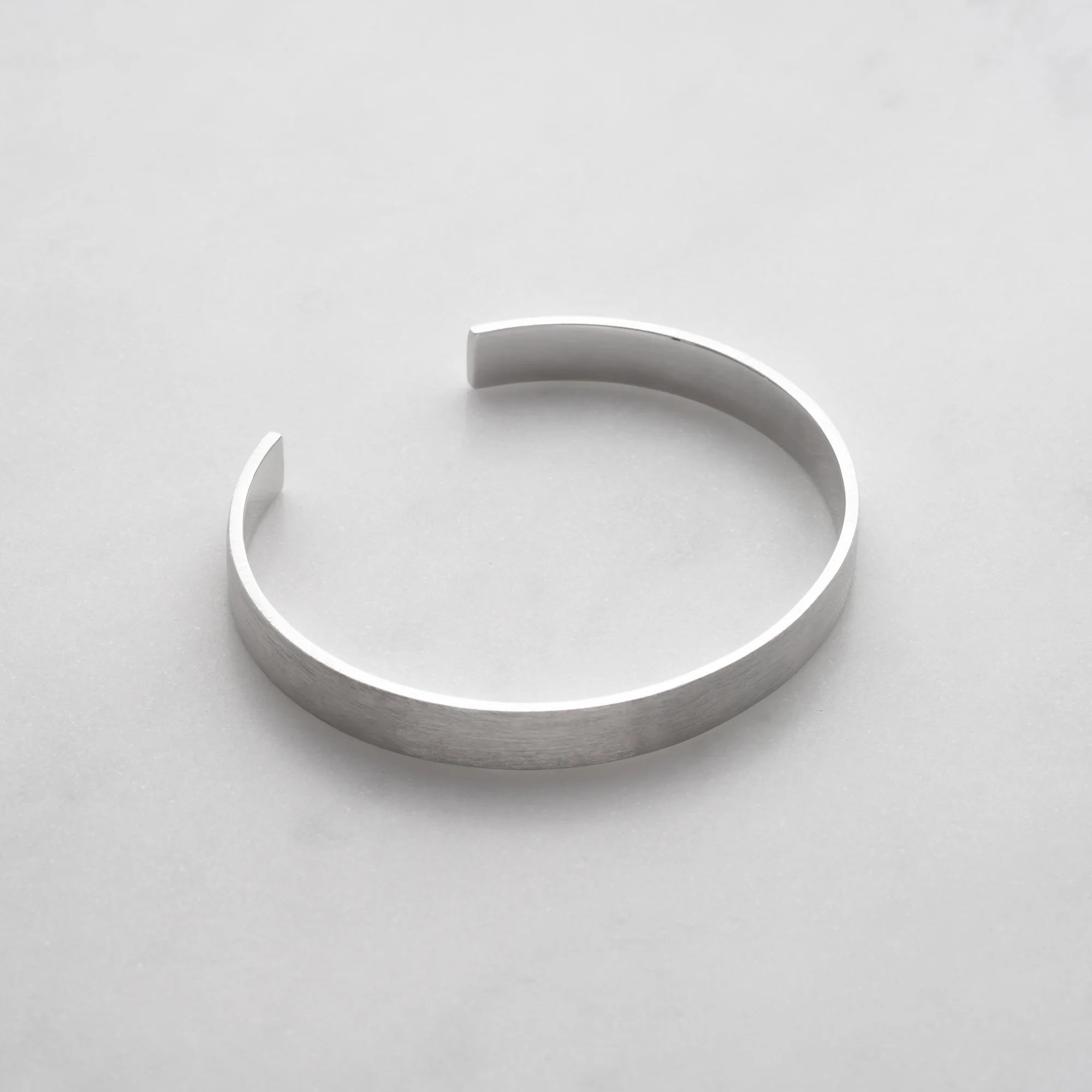 Brushed Cuff Bracelet 8mm Sterling Silver