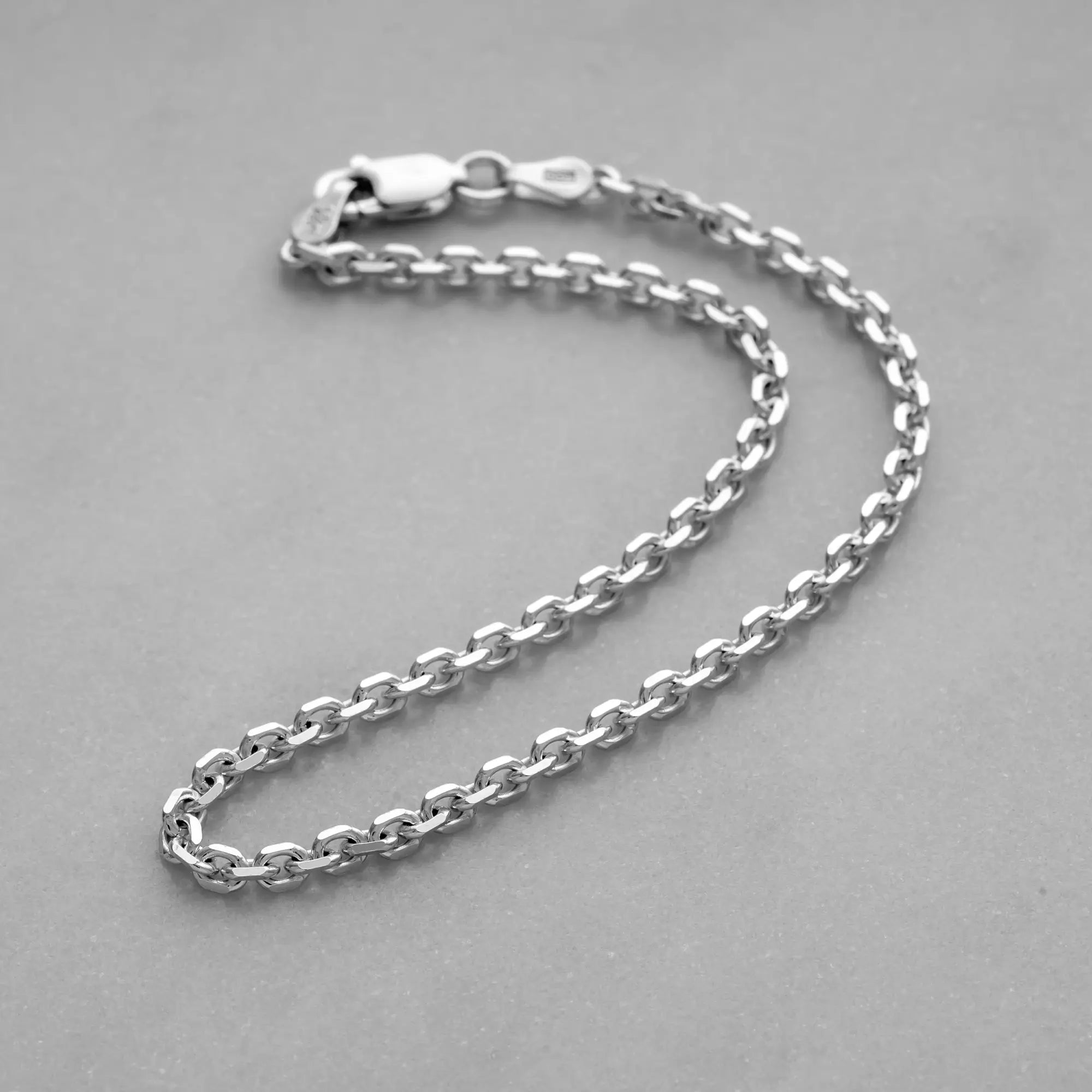 Cable Bracelet 2.5mm in 925 Sterling Silver - Front