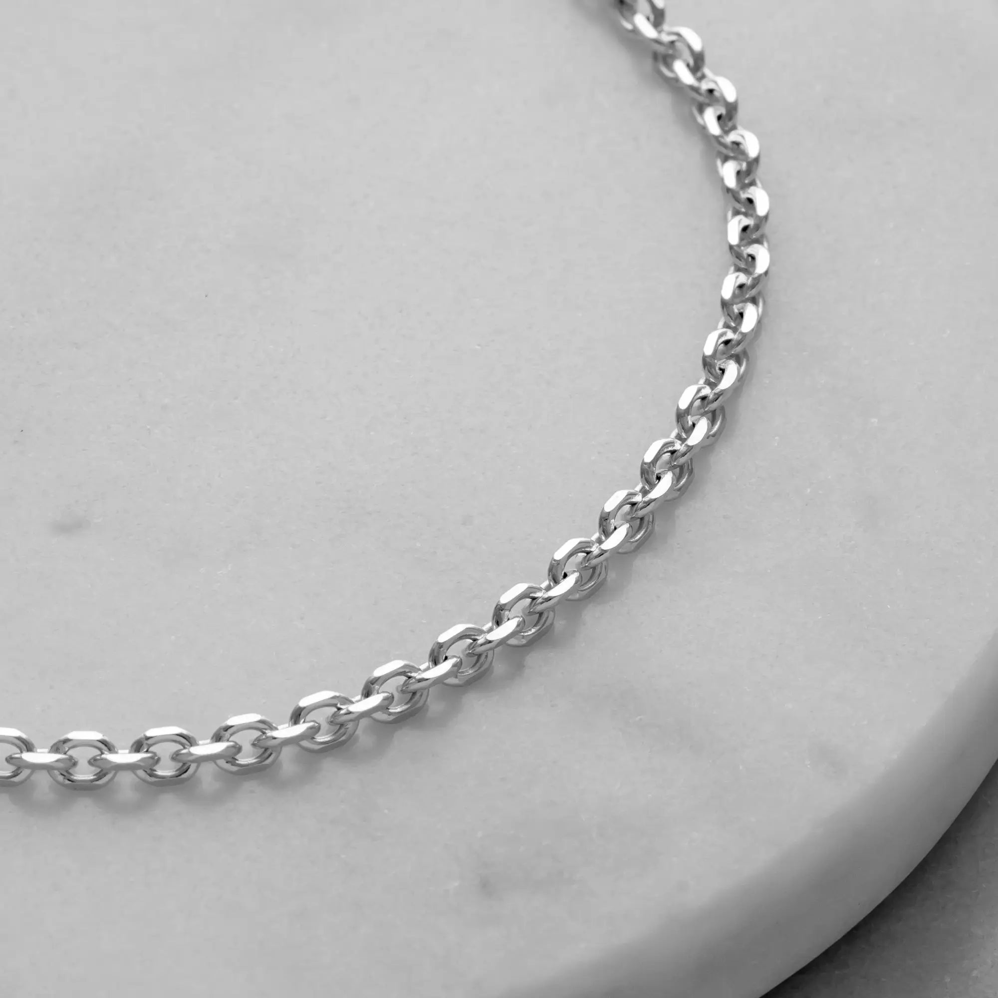 Cable Bracelet 2.5mm in 925 Sterling Silver - Zoomed