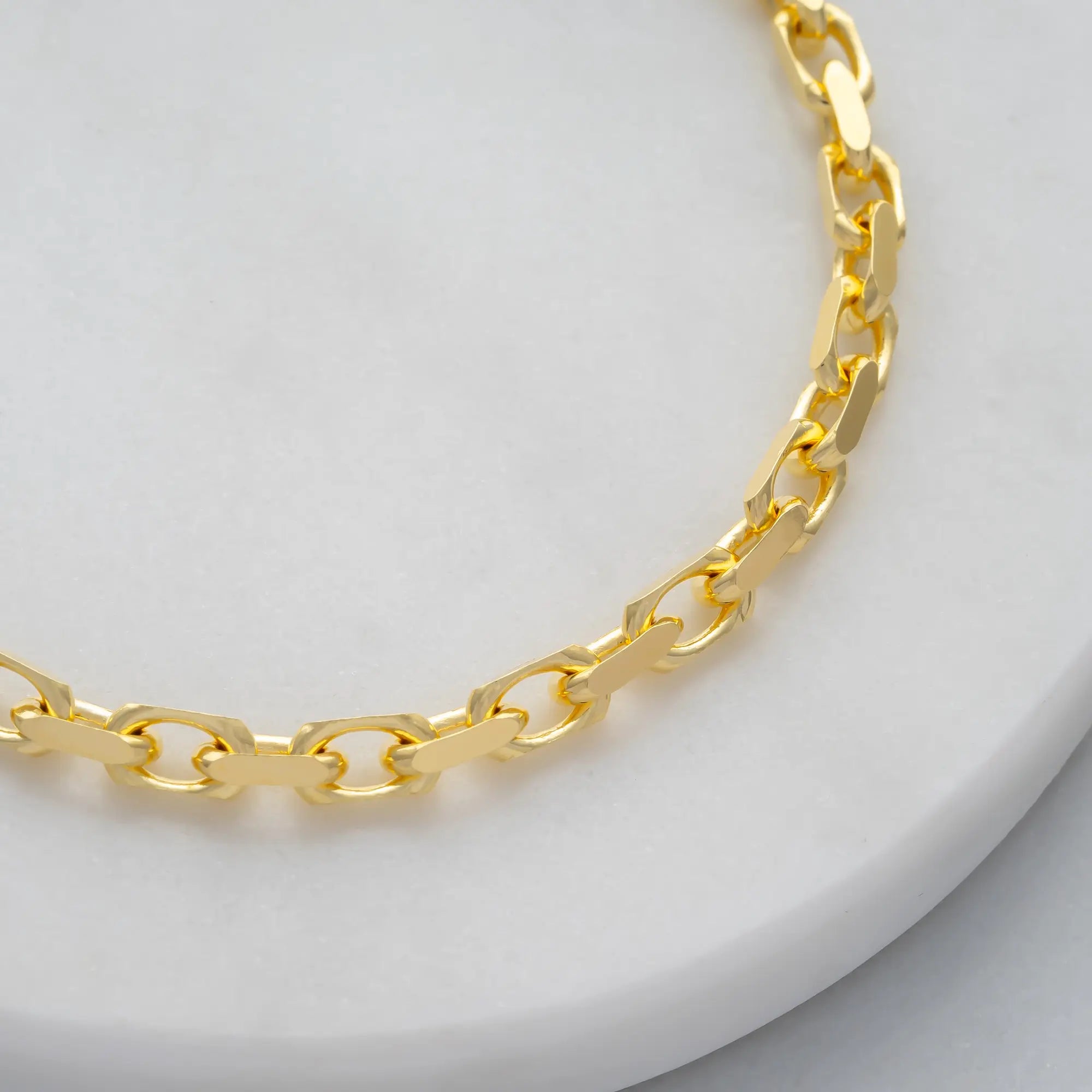 Cable Bracelet 4mm in 18k Gold Vermeil - Zoomed