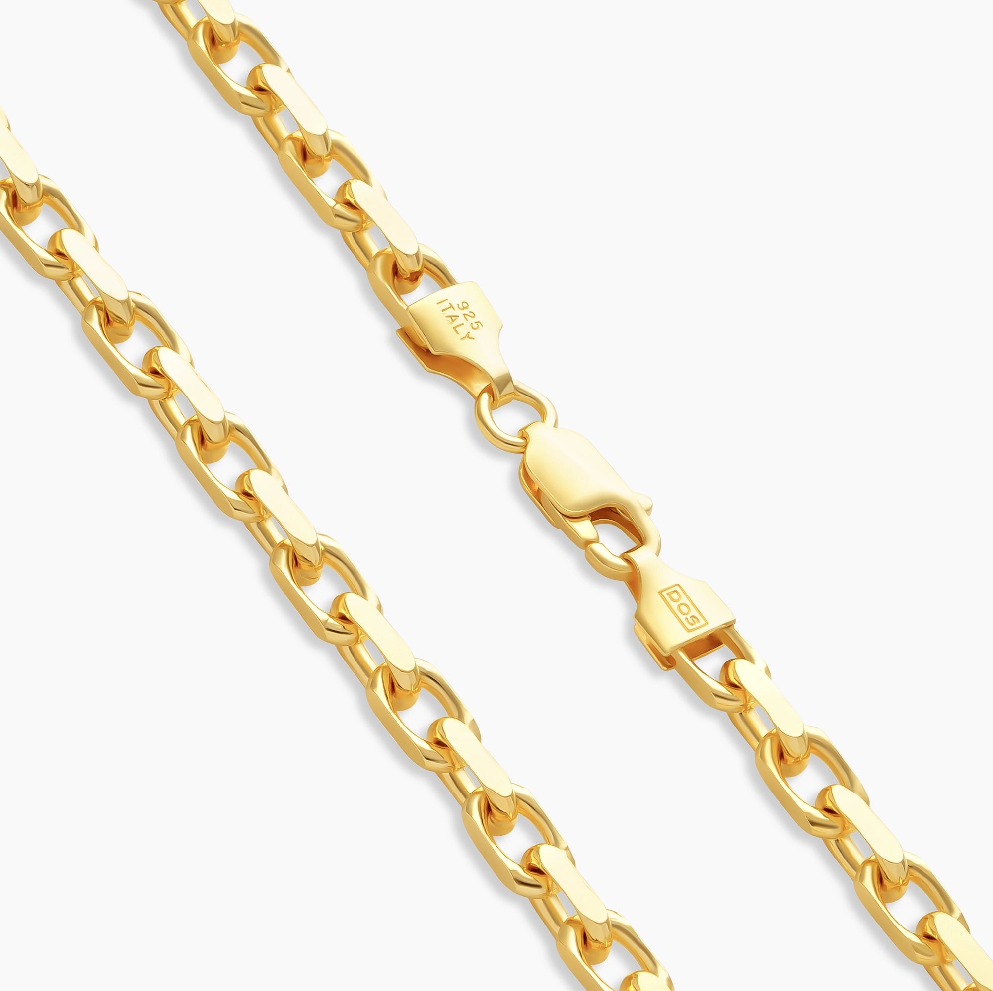 Lobster Clasp on 4mm Gold Cable Chain
