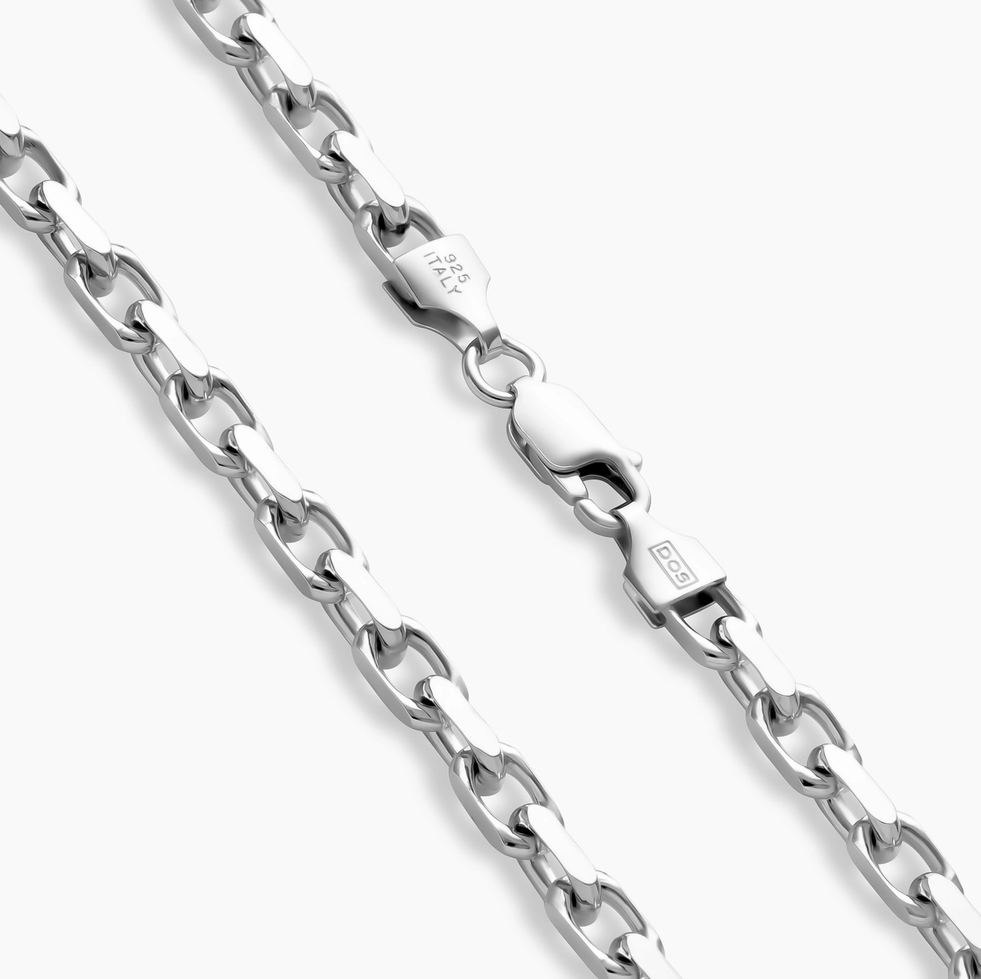 Lobster Clasp on 4mm Sterling Silver Cable Chain