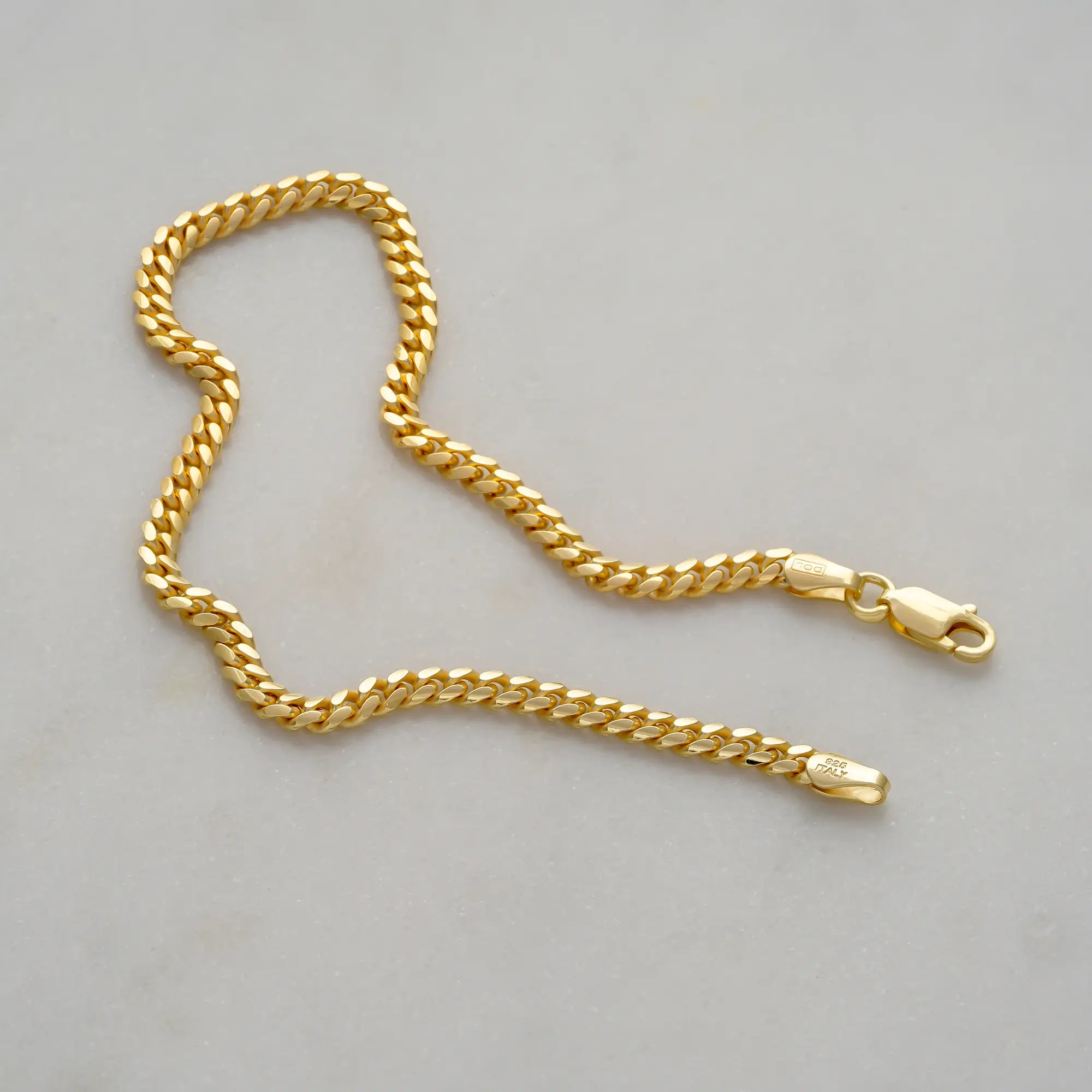 3mm Gold Cuban Link Bracelet