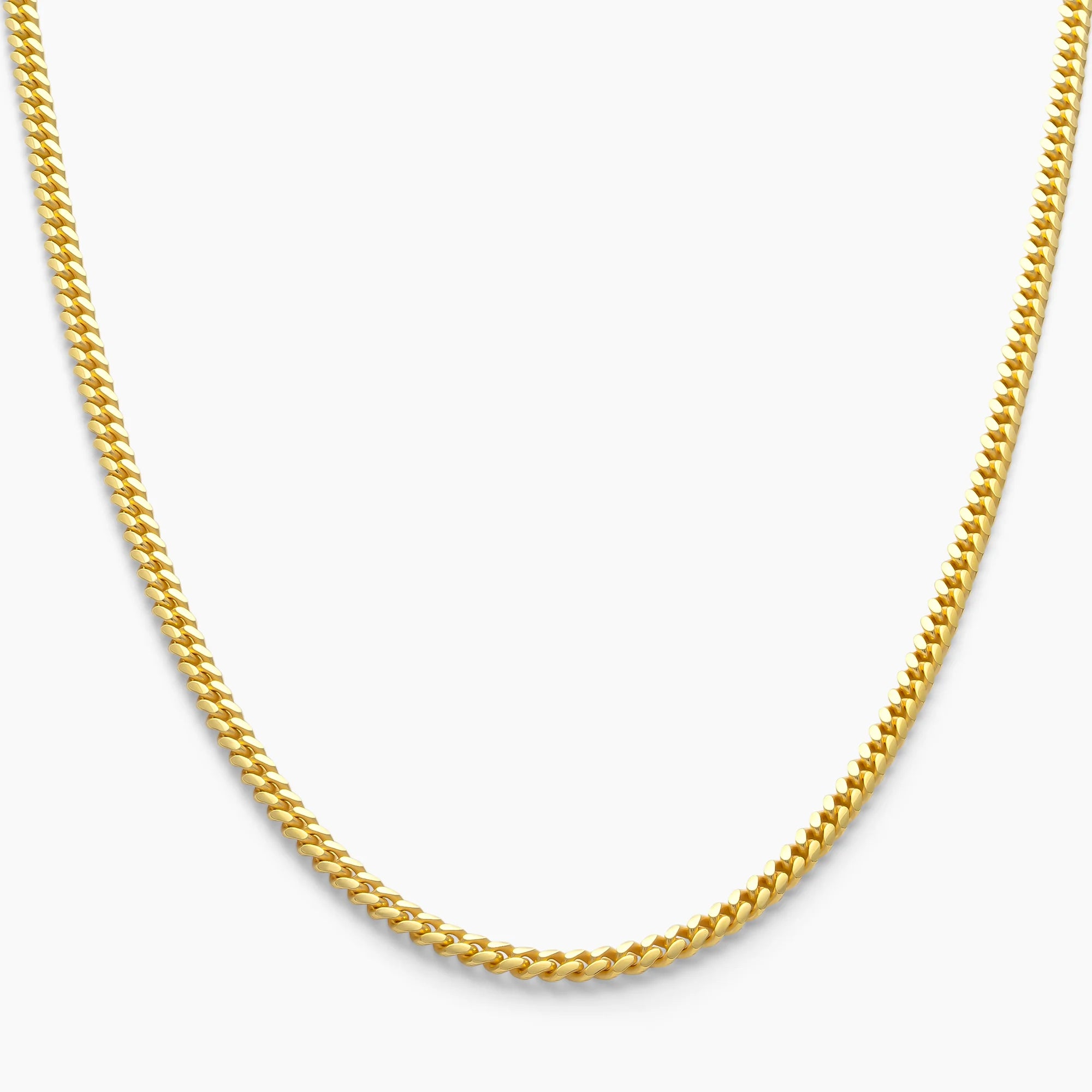 Cuban Link Chain 3mm in 18k Gold Vermeil