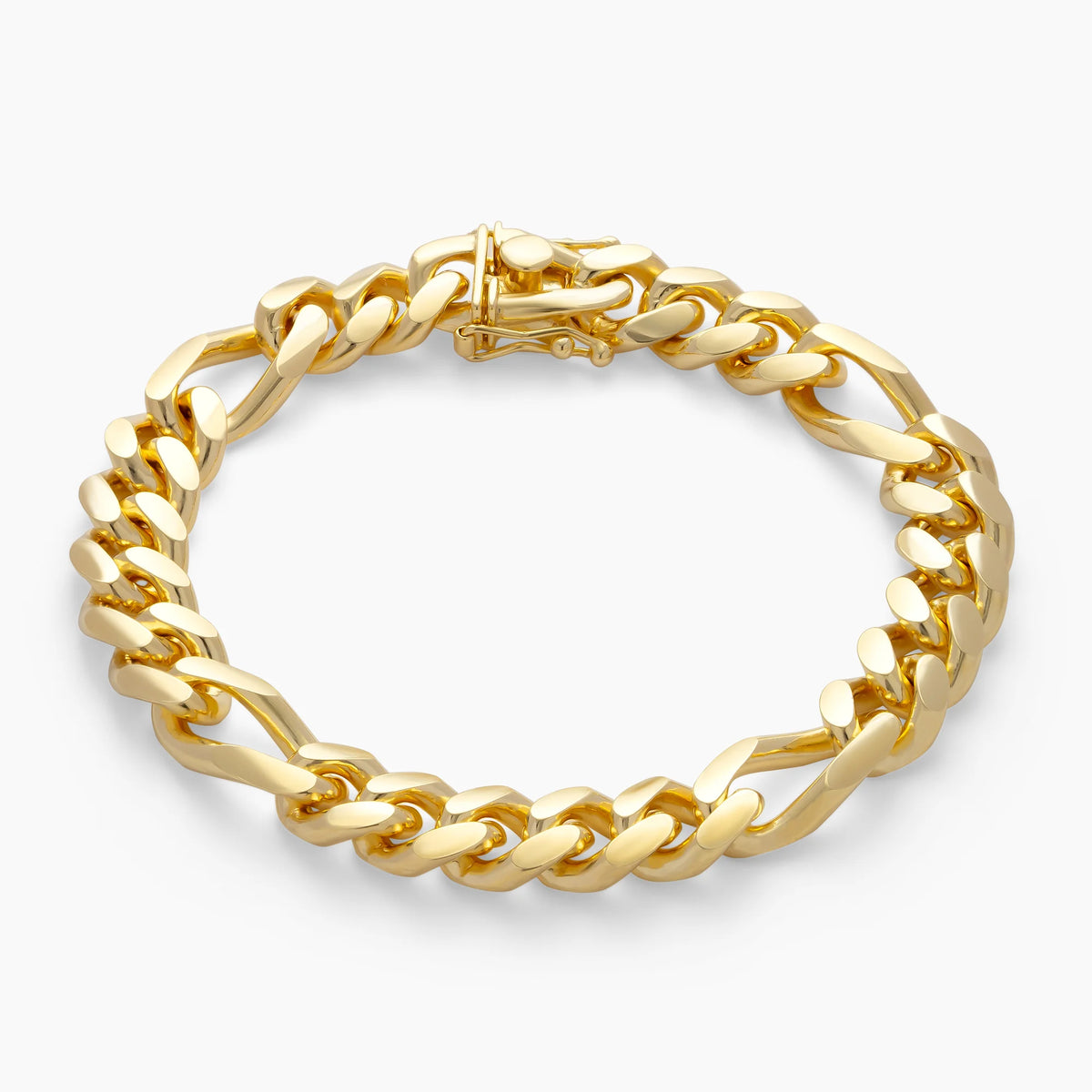 Figaro Bracelet - 10mm - Men's Gold Bracelet