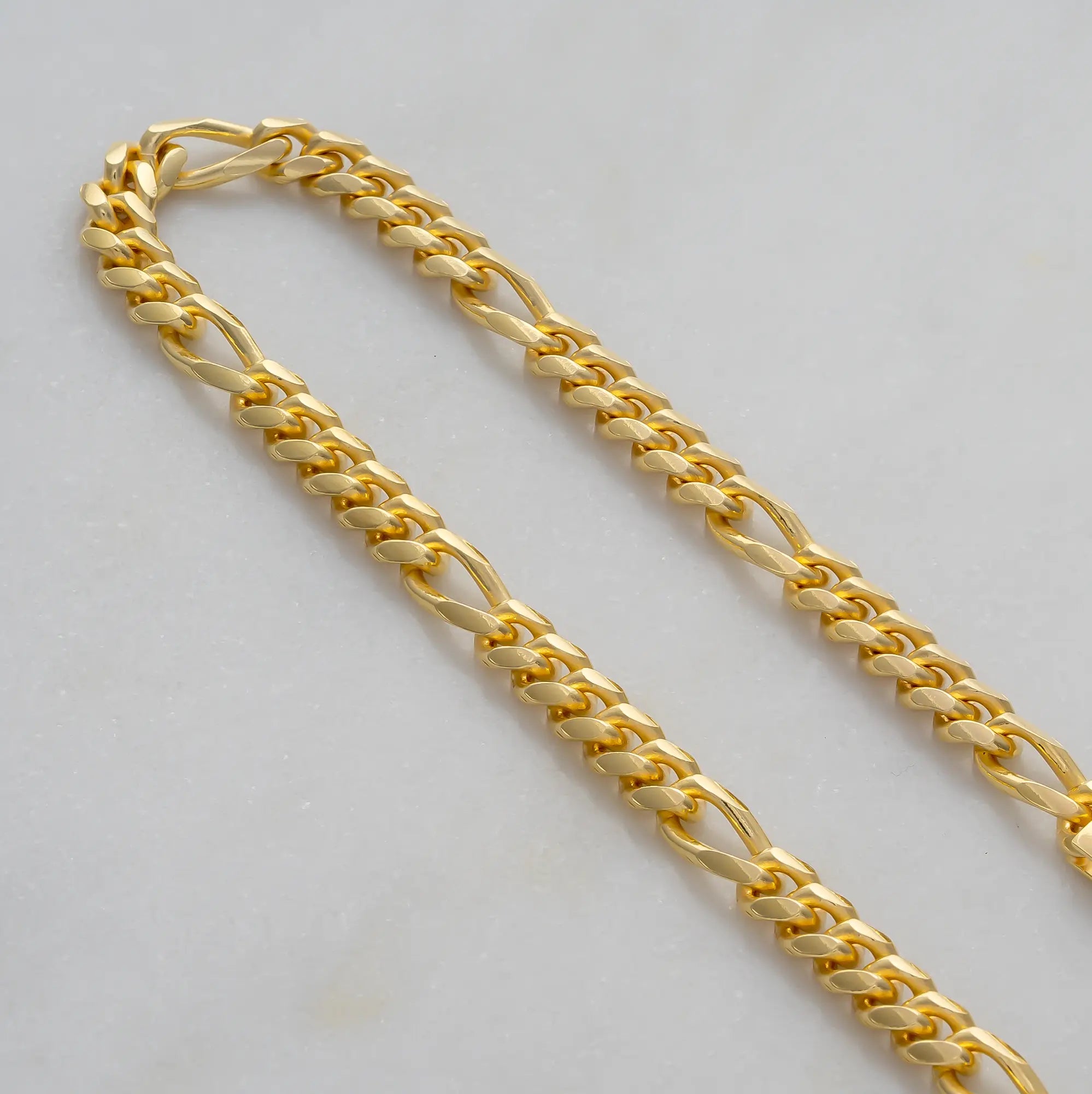 5mm Figaro Gold Bracelet