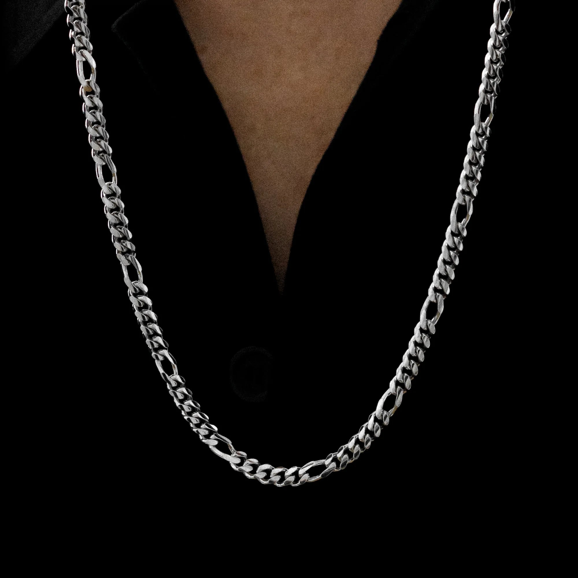 Figaro Chain 7mm Sterling Silver