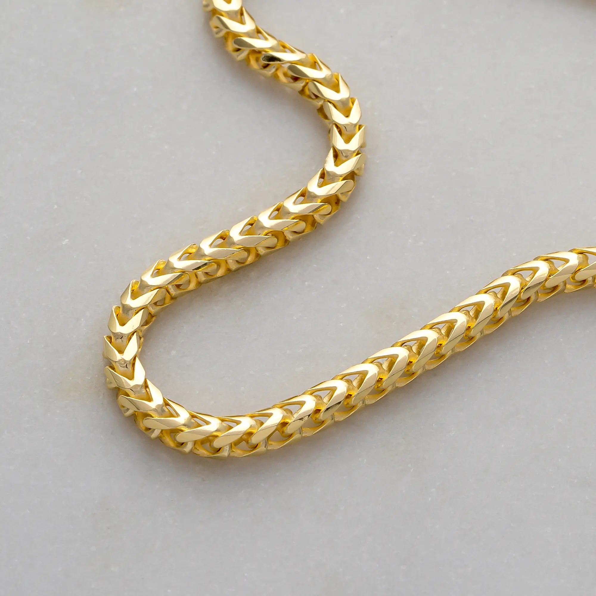 3mm Franco Chain Set Gold