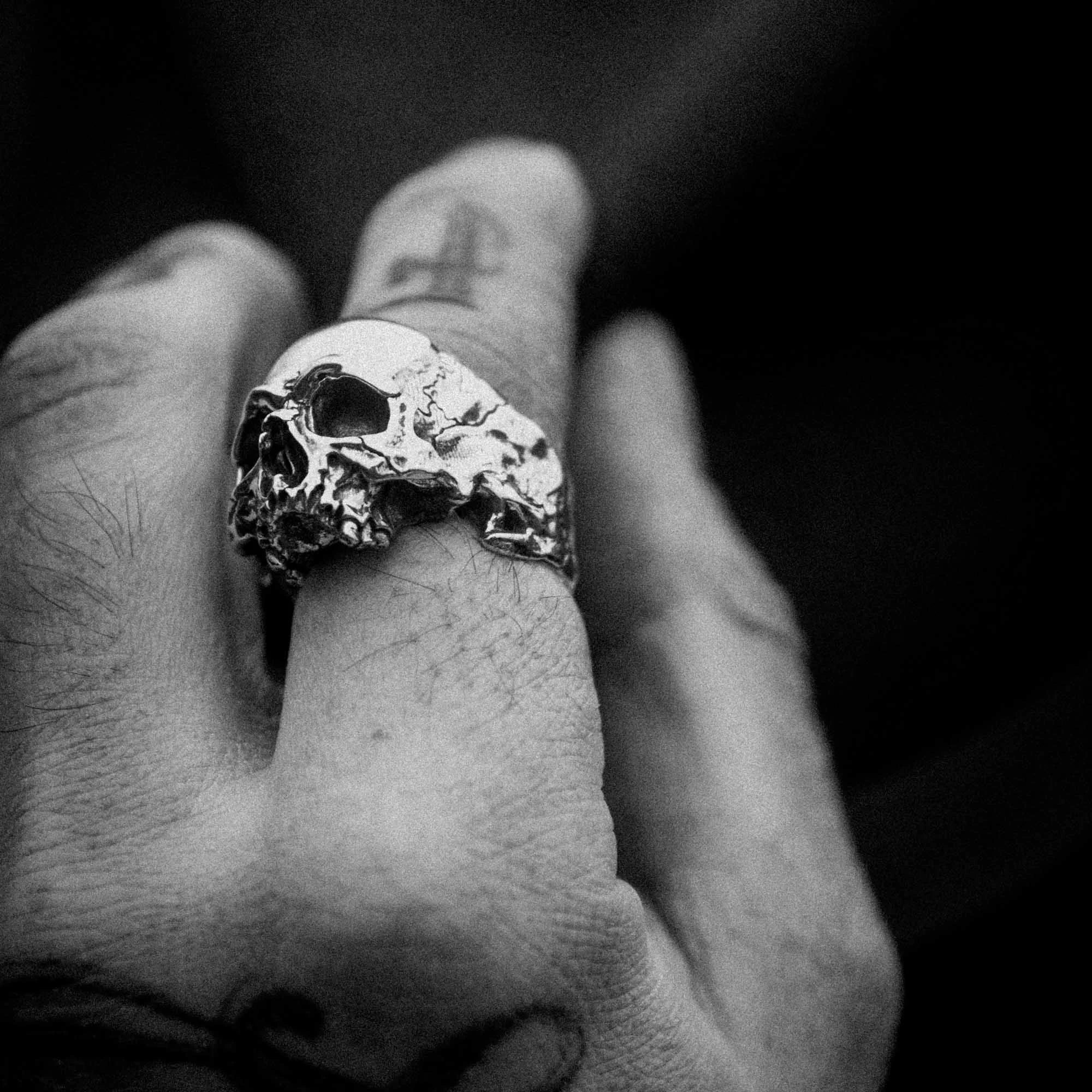 Plague Skull Ring 925 Sterling Silver