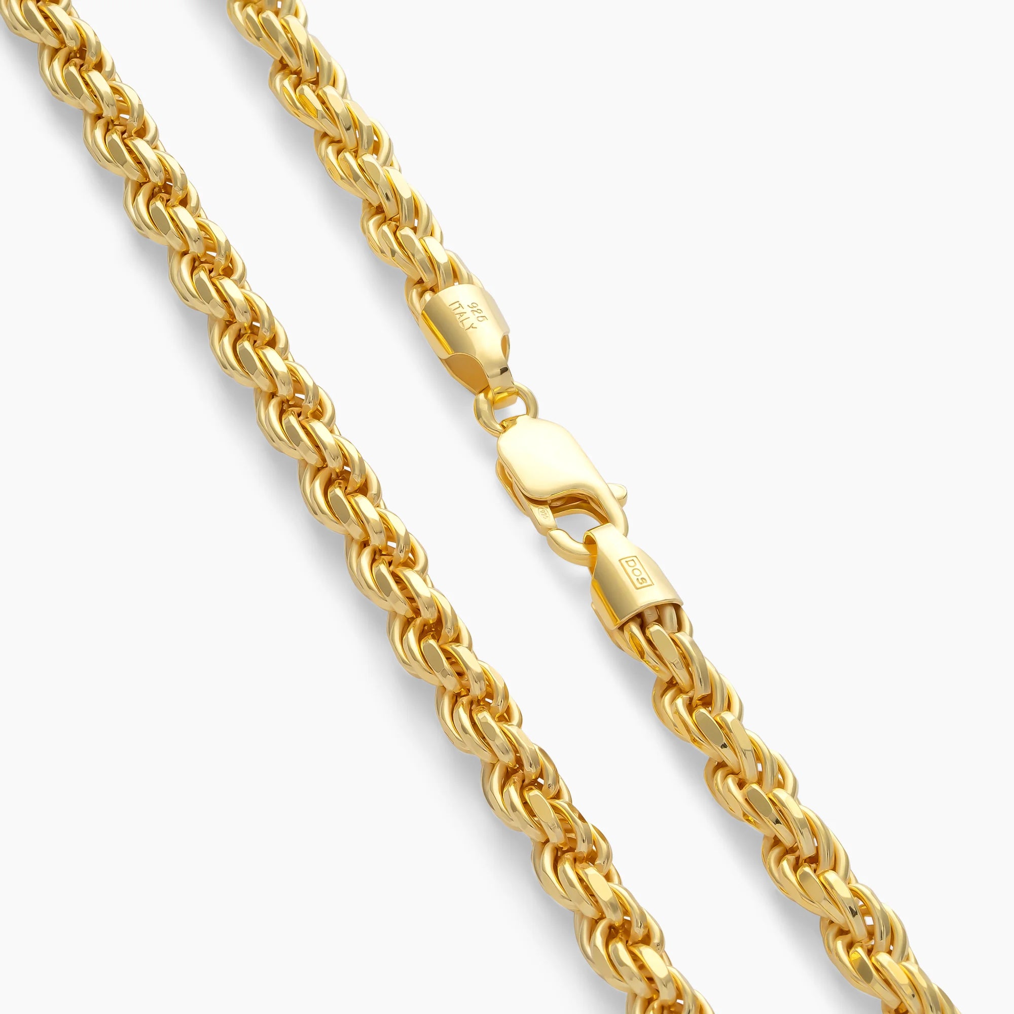 Clasp on the 6mm Gold Rope Chain