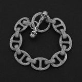 Hammered Skull Bracelet