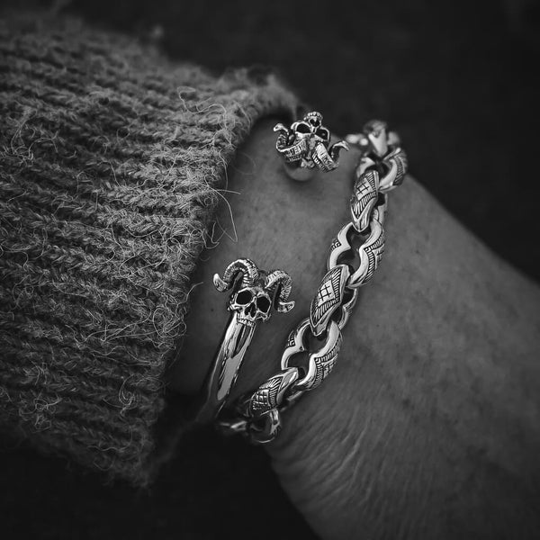 Horned Skull Bangle