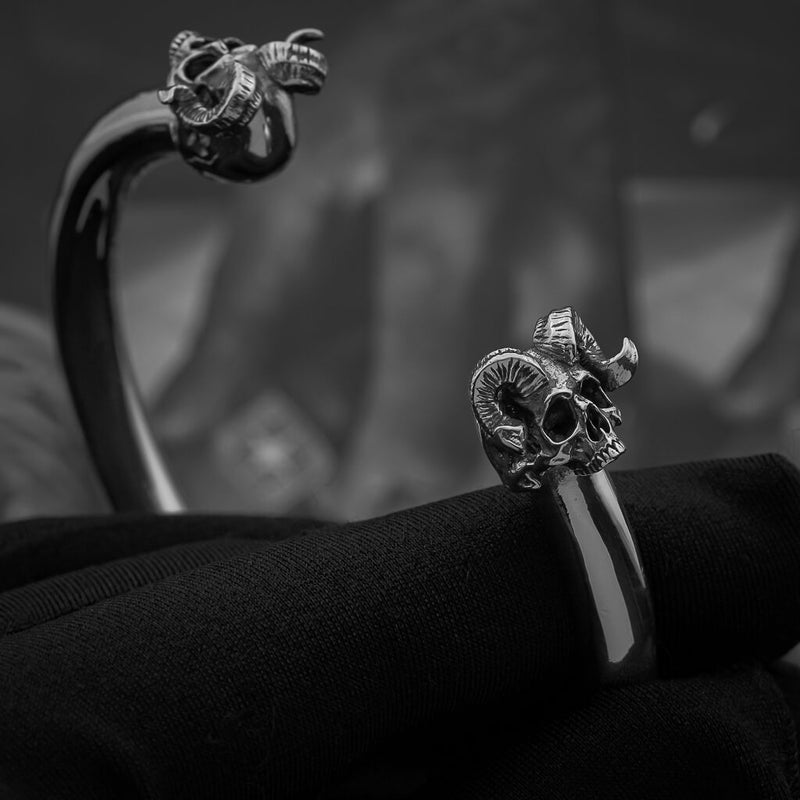 Horned Skull Bangle