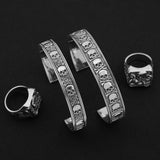 Skull With Roses Bangle