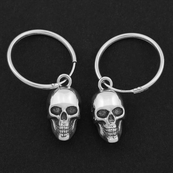 Skull Hoop Earrings